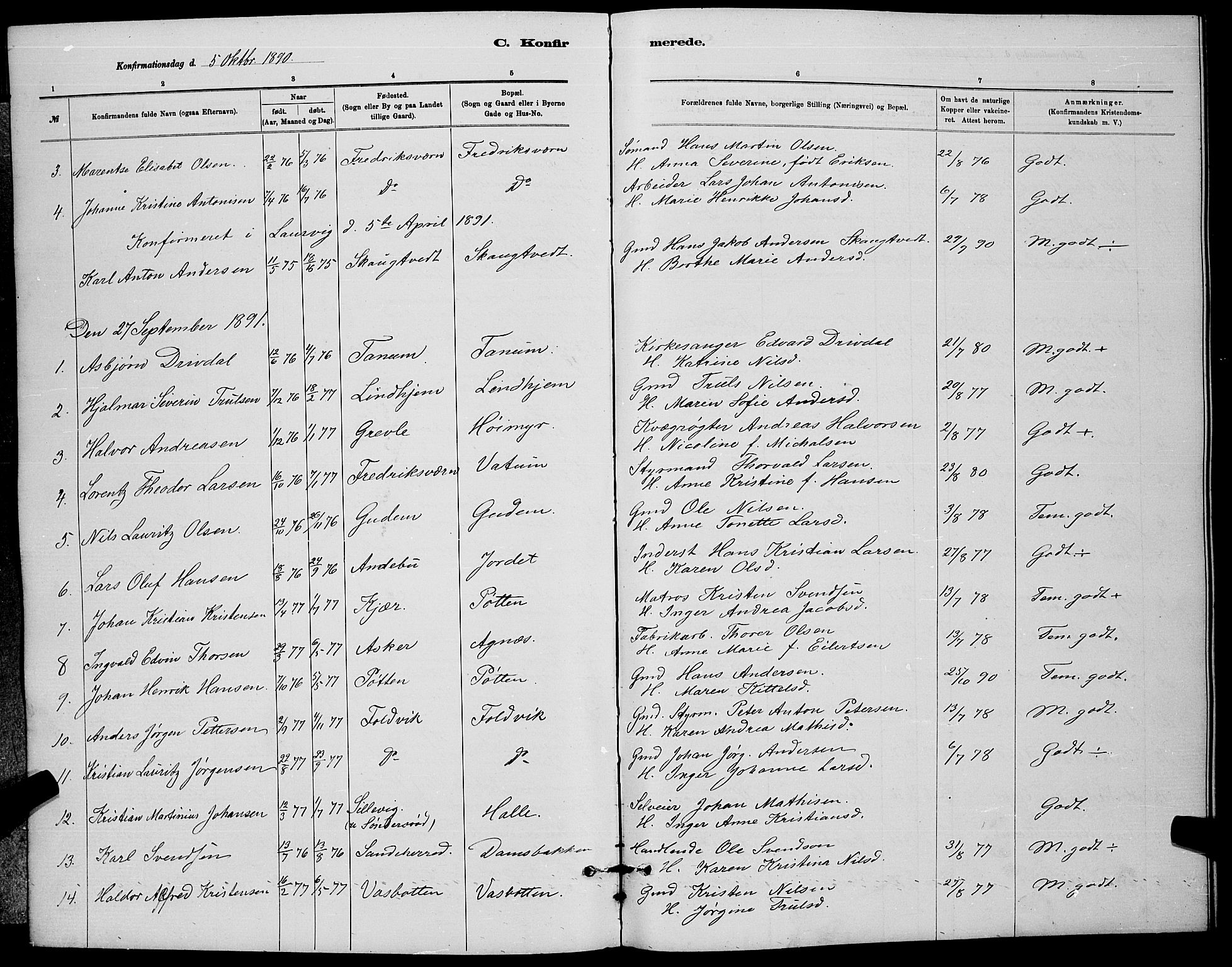 Brunlanes kirkebøker, SAKO/A-342/G/Ga/L0003: Parish register (copy) no. I 3, 1877-1898