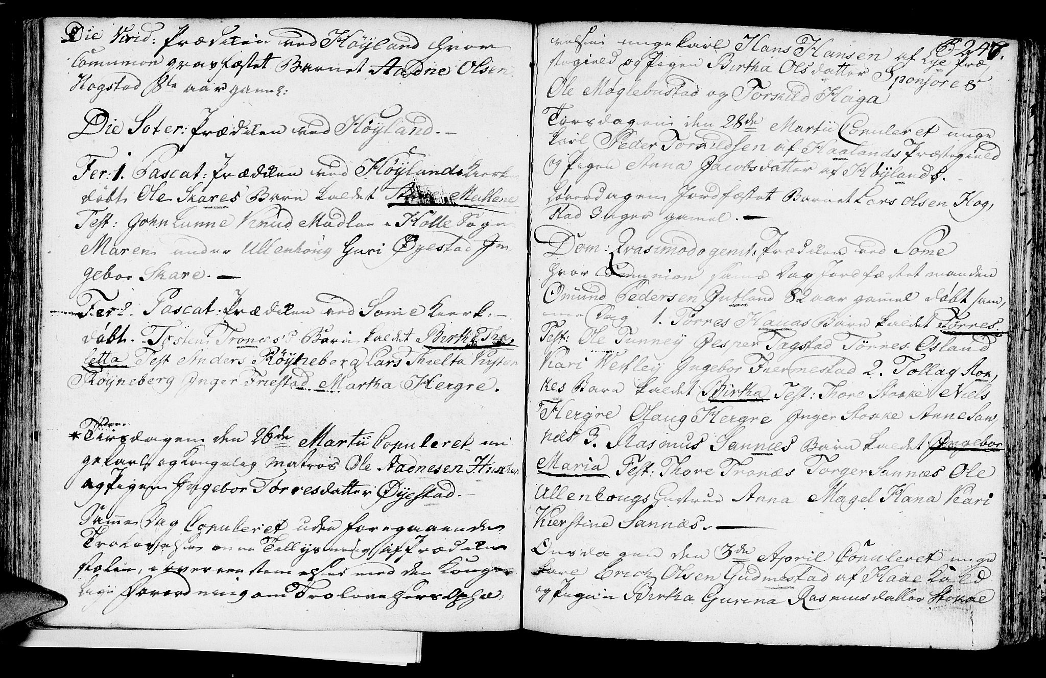 Høyland sokneprestkontor, SAST/A-101799/001/30BA/L0004: Parish register (official) no. A 4, 1784-1803, p. 247
