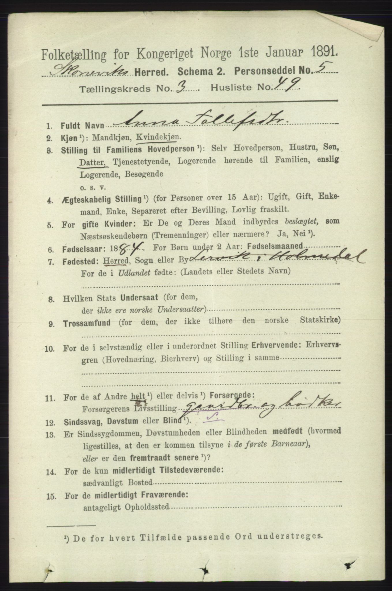 RA, 1891 census for 1212 Skånevik, 1891, p. 776