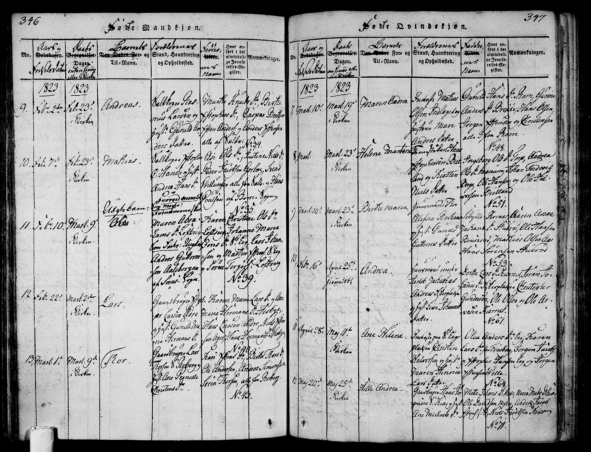 Sem kirkebøker, AV/SAKO-A-5/F/Fa/L0004: Parish register (official) no. I 4, 1814-1825, p. 346-347