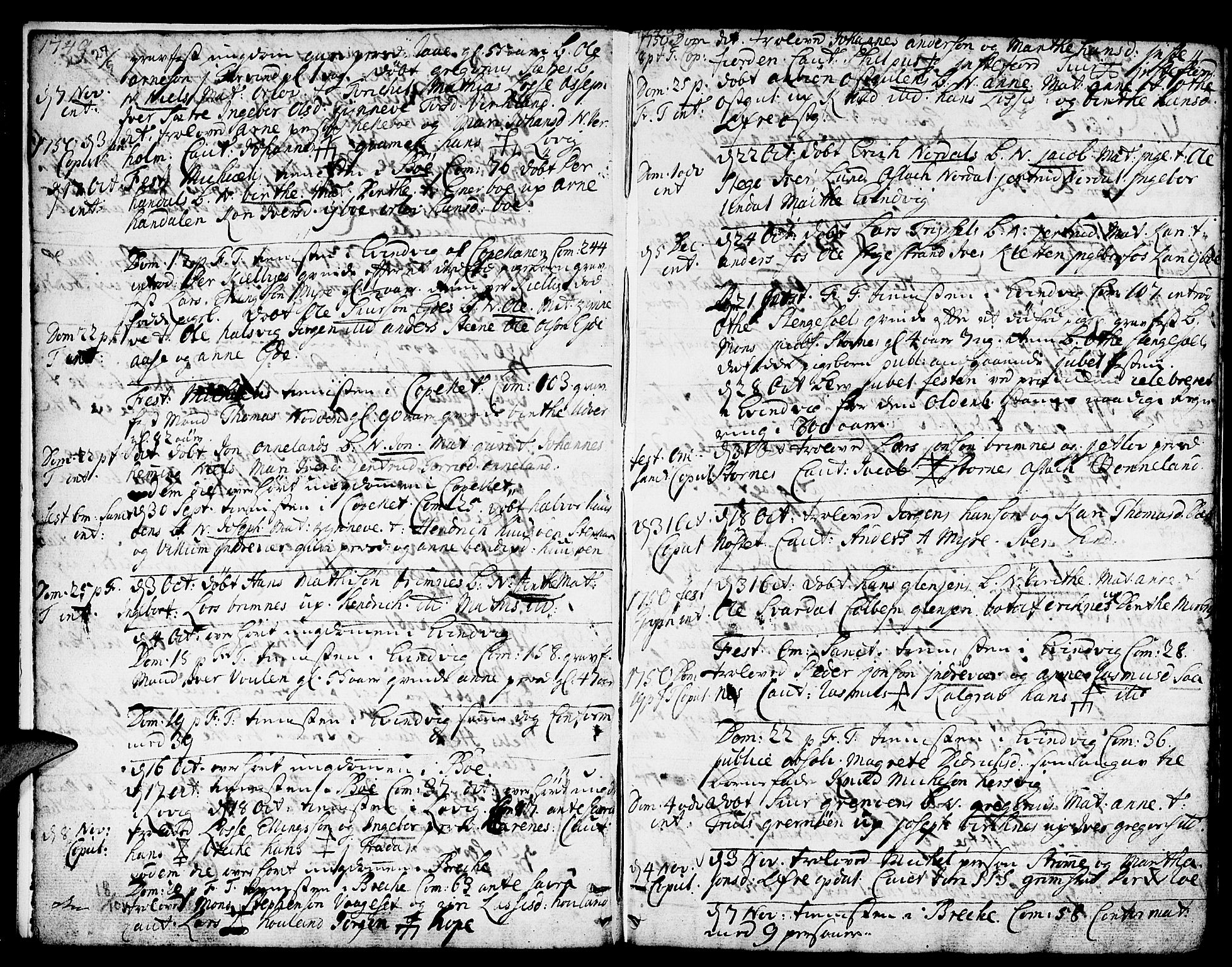 Gulen sokneprestembete, SAB/A-80201/H/Haa/Haaa/L0012: Parish register (official) no. A 12, 1749-1776, p. 4