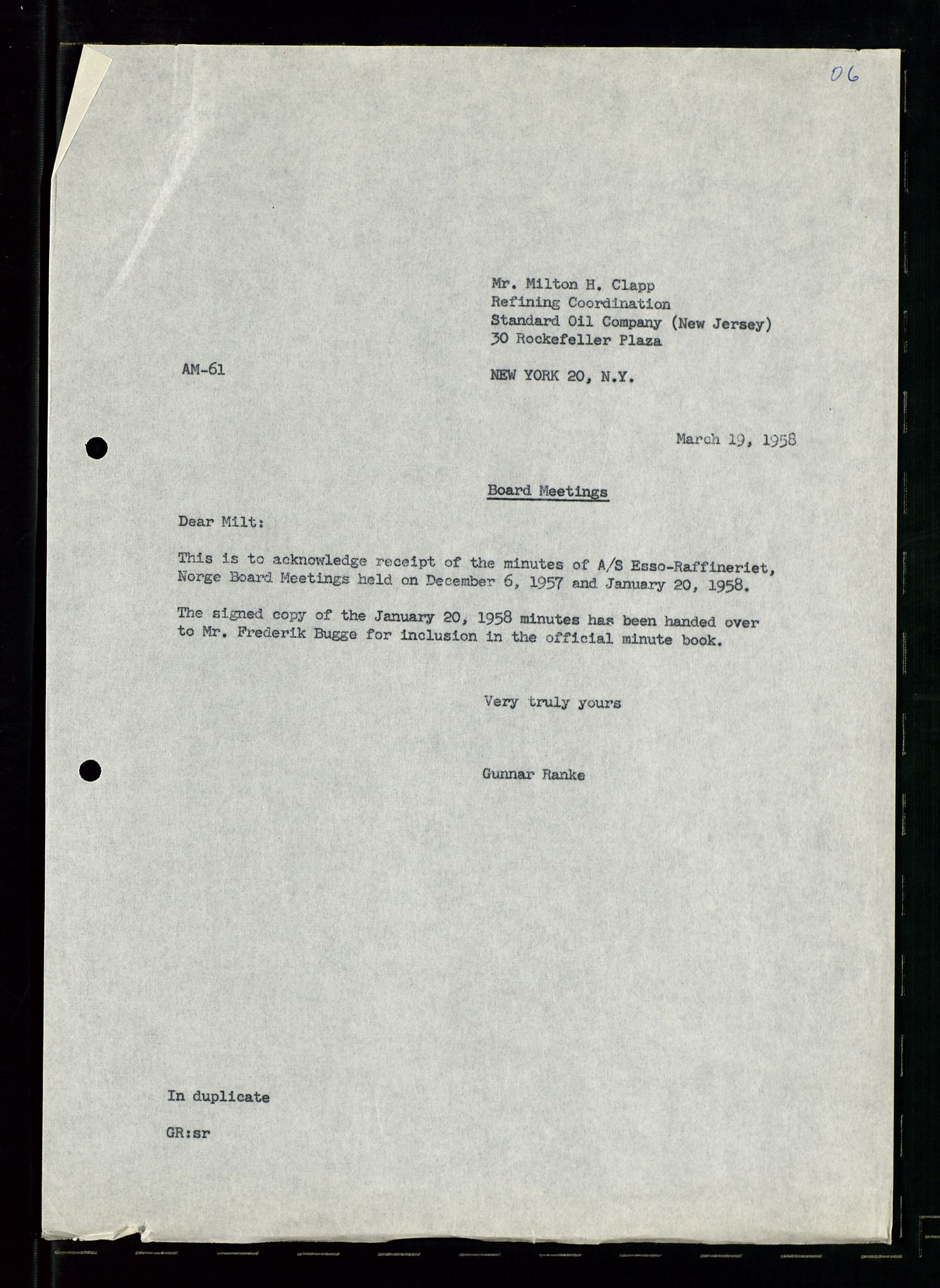 PA 1537 - A/S Essoraffineriet Norge, AV/SAST-A-101957/A/Aa/L0001/0001: Styremøter / Styremøter, board meetings, 1959-1961, p. 314