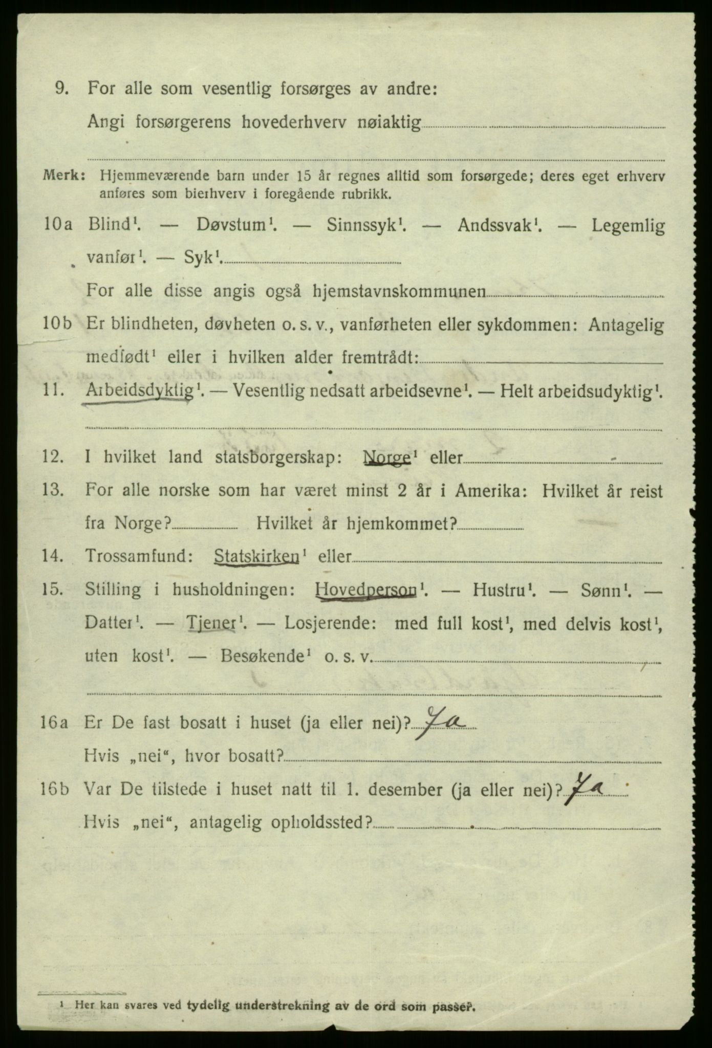 SAB, 1920 census for Kinn, 1920, p. 7154