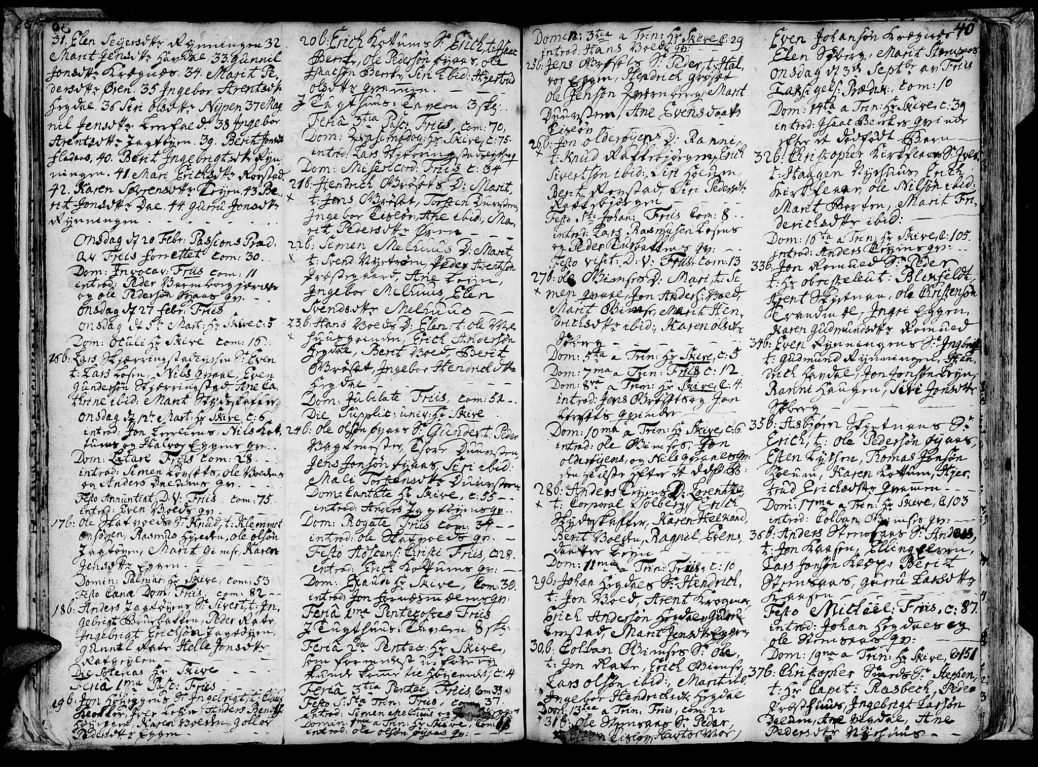 Ministerialprotokoller, klokkerbøker og fødselsregistre - Sør-Trøndelag, SAT/A-1456/691/L1057: Parish register (official) no. 691A01 /1, 1740-1767, p. 40
