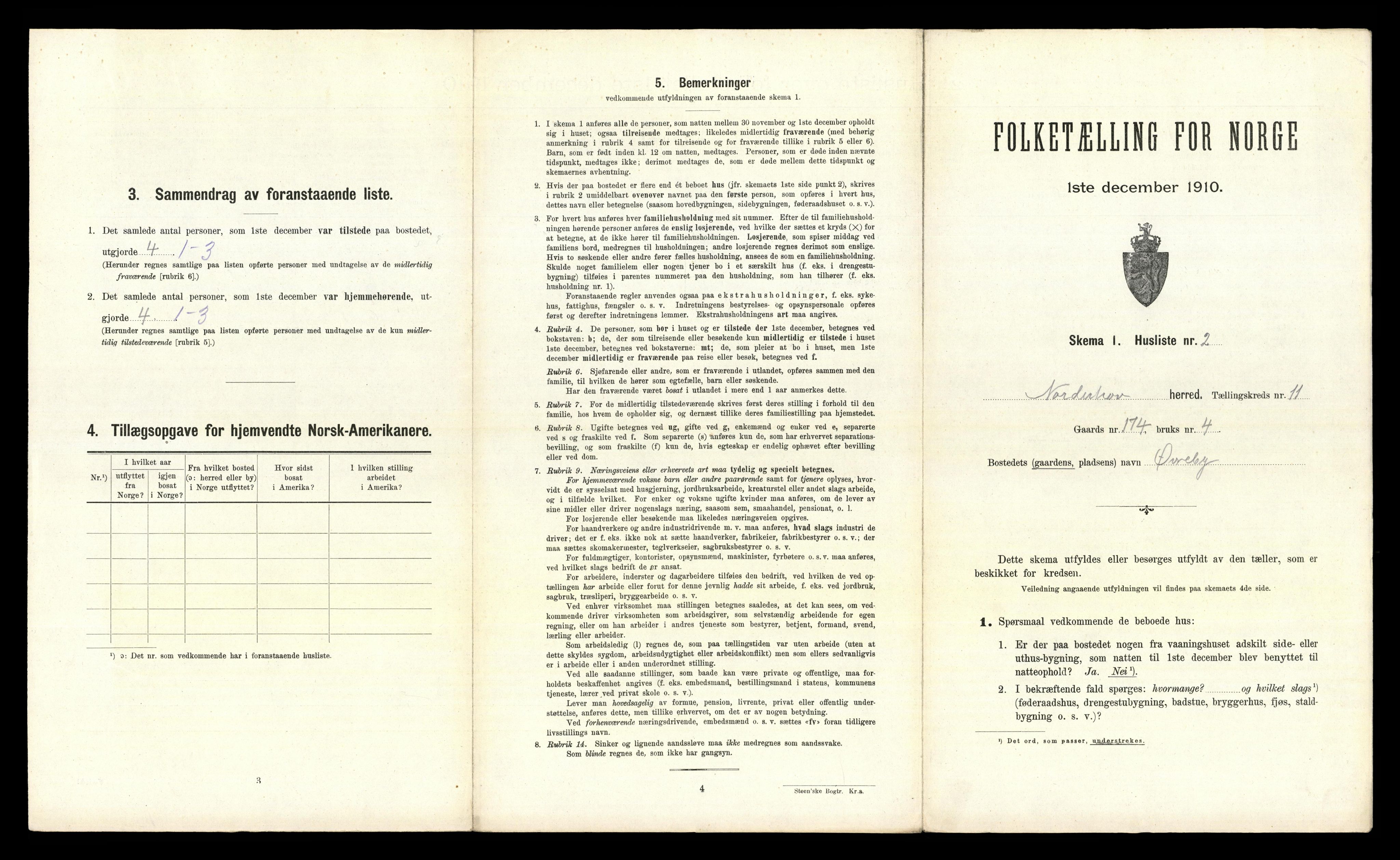 RA, 1910 census for Norderhov, 1910, p. 2734