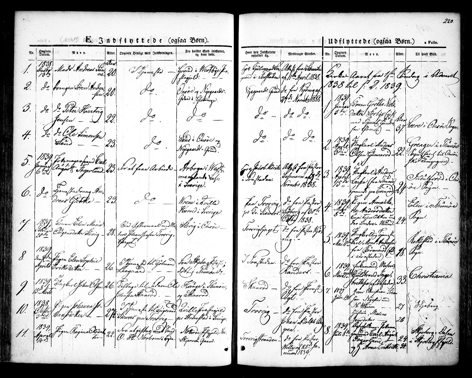Glemmen prestekontor Kirkebøker, SAO/A-10908/F/Fa/L0005: Parish register (official) no. 5, 1838-1852, p. 220