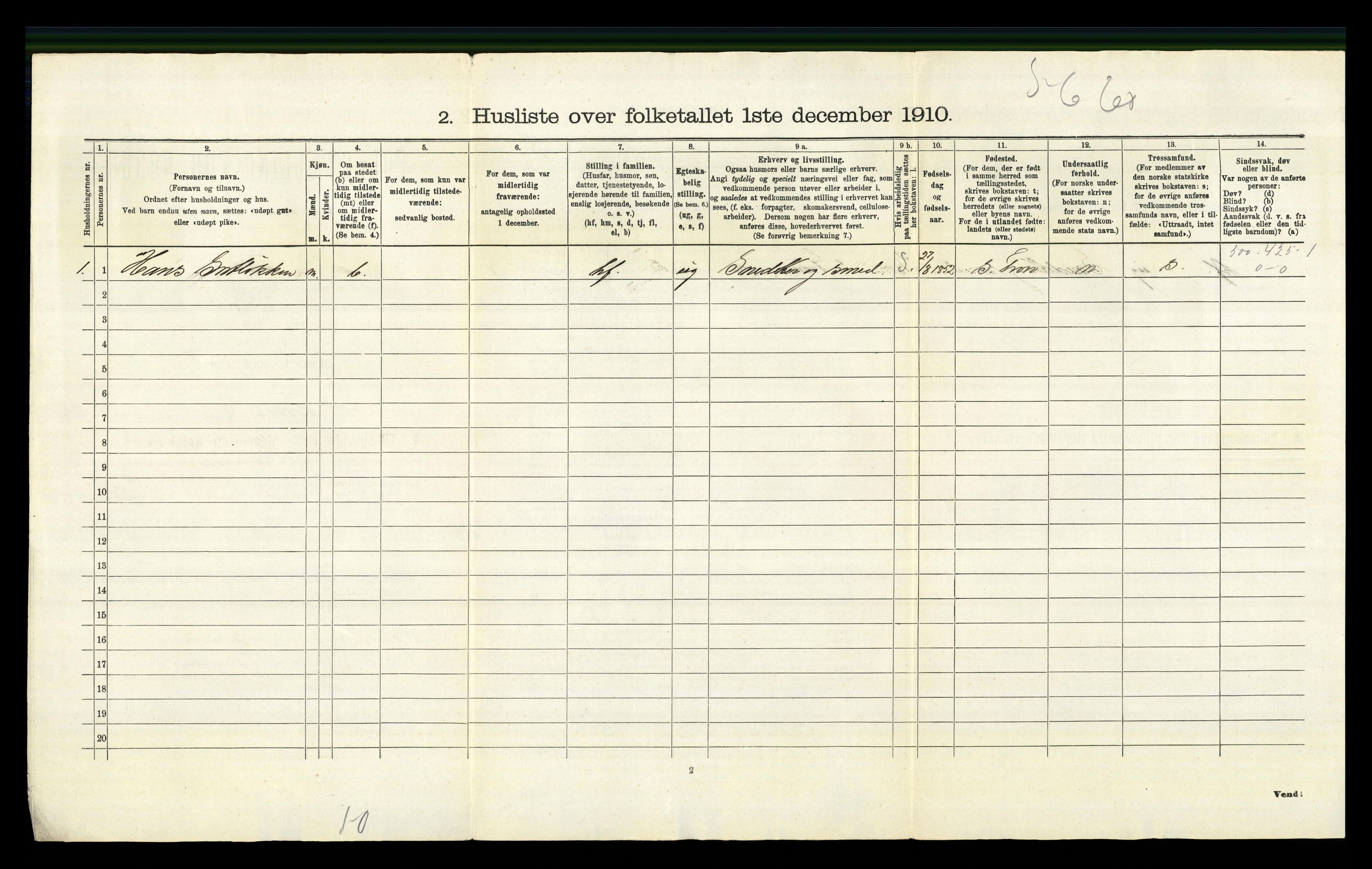 RA, 1910 census for Nord-Fron, 1910, p. 789