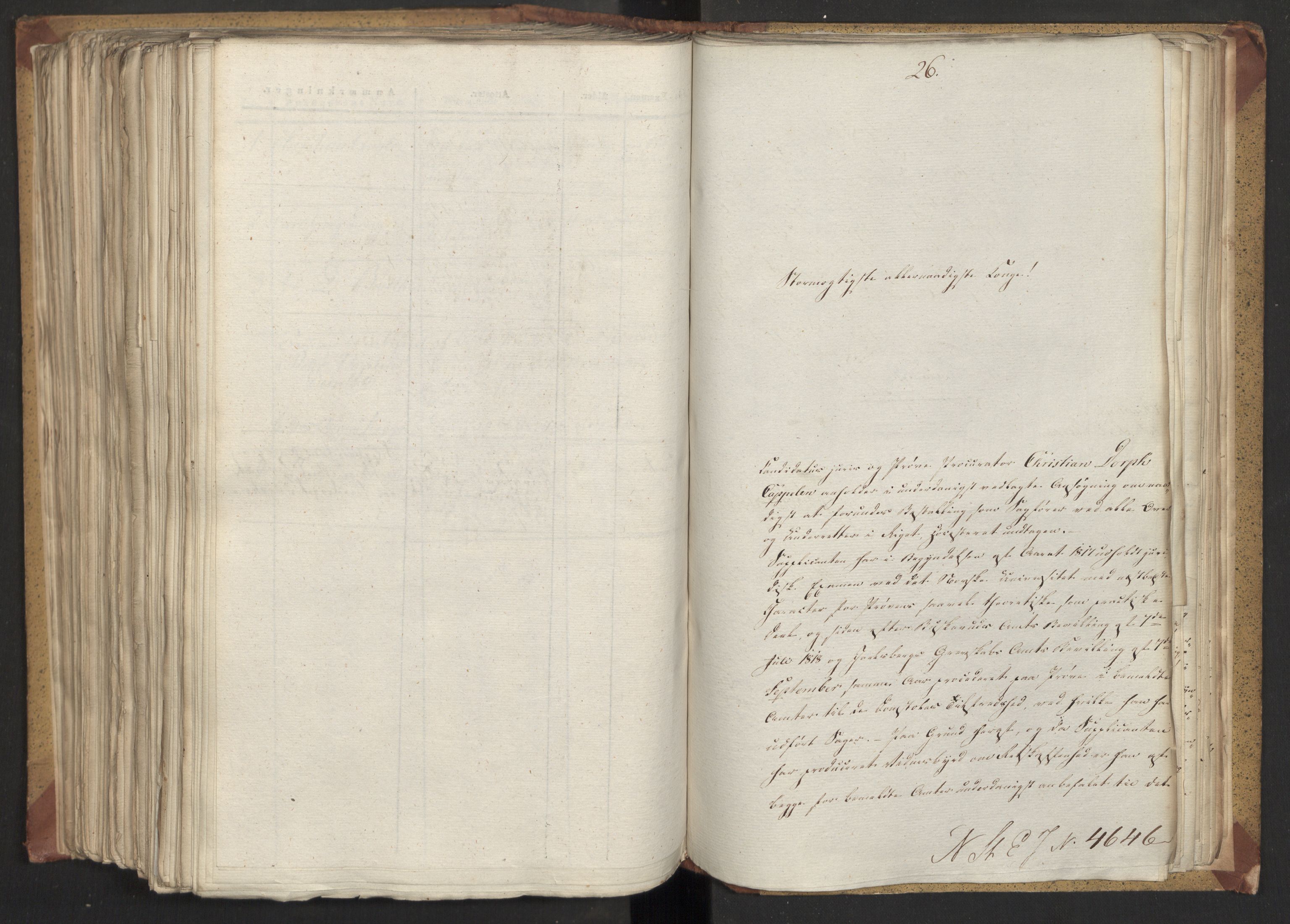 Statsrådsavdelingen i Stockholm, AV/RA-S-1003/D/Da/L0023: Regjeringsinnstillinger nr. 4566-4662, 1820, p. 353