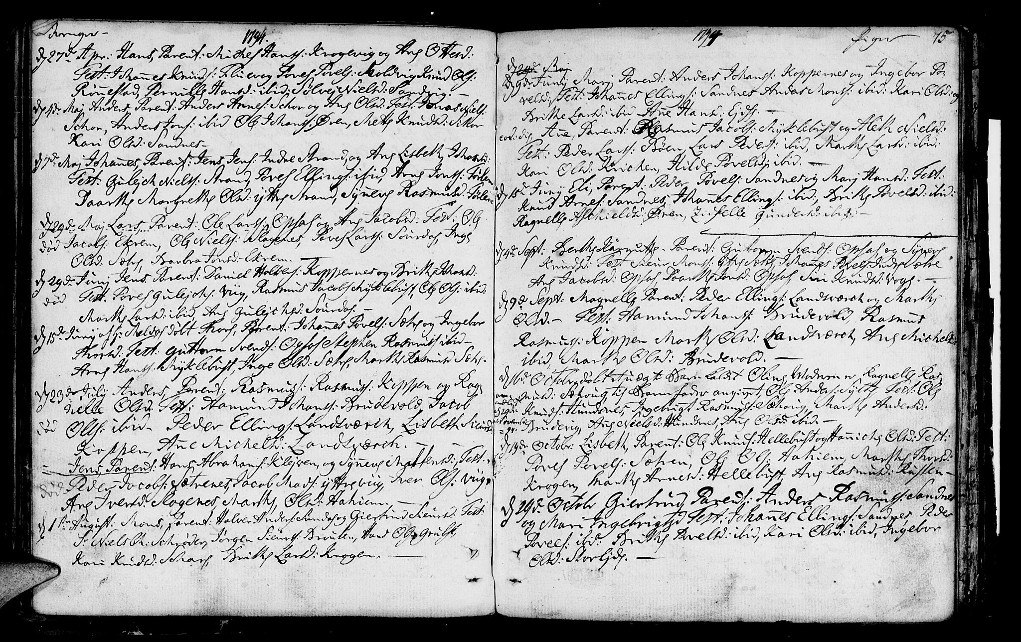 Ministerialprotokoller, klokkerbøker og fødselsregistre - Møre og Romsdal, SAT/A-1454/501/L0002: Parish register (official) no. 501A02, 1760-1816, p. 75