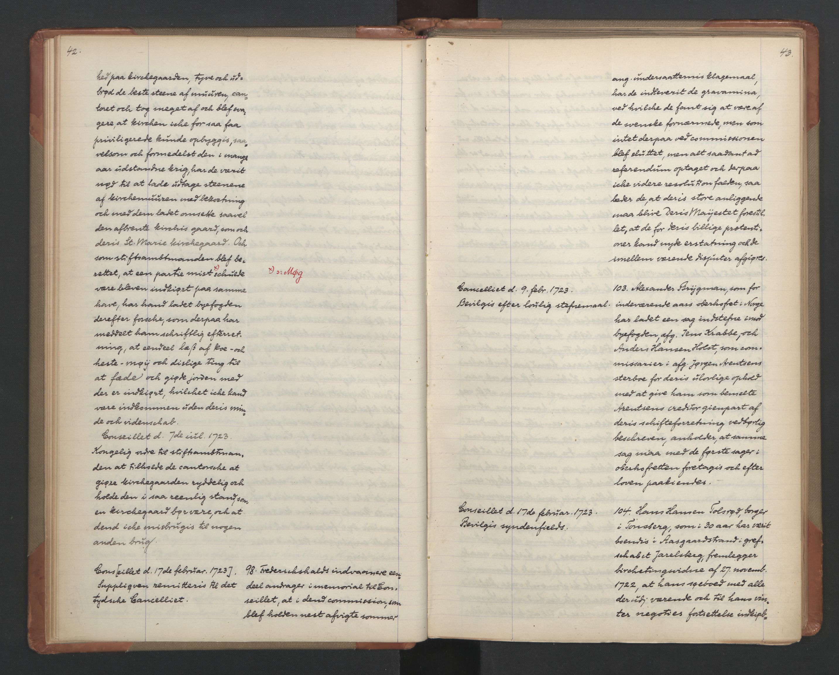 Avskriftsamlingen, AV/RA-EA-4022/F/Fa/L0086: Supplikker, 1723, p. 26