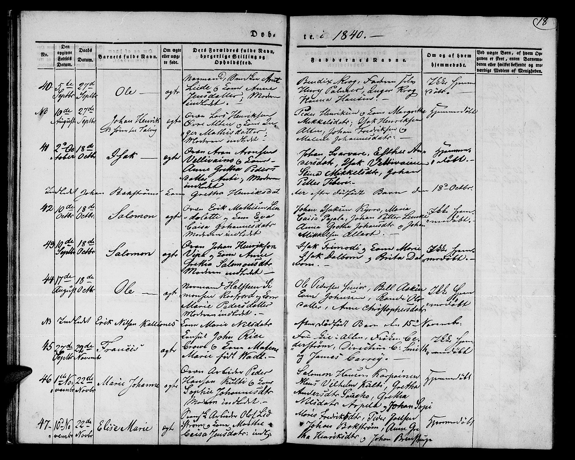Talvik sokneprestkontor, AV/SATØ-S-1337/H/Ha/L0015kirke: Parish register (official) no. 15, 1837-1847, p. 18