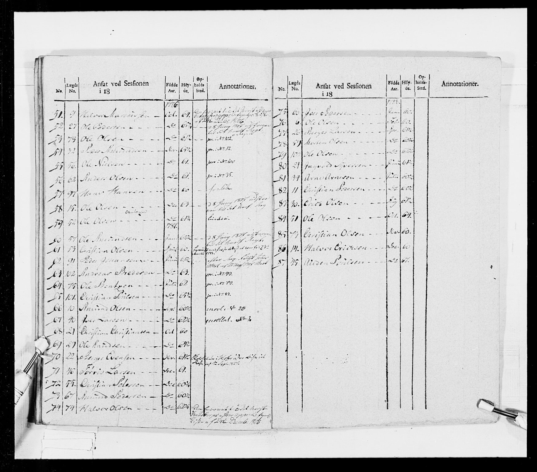 Generalitets- og kommissariatskollegiet, Det kongelige norske kommissariatskollegium, RA/EA-5420/E/Eh/L0026: Skiløperkompaniene, 1805-1810, p. 244