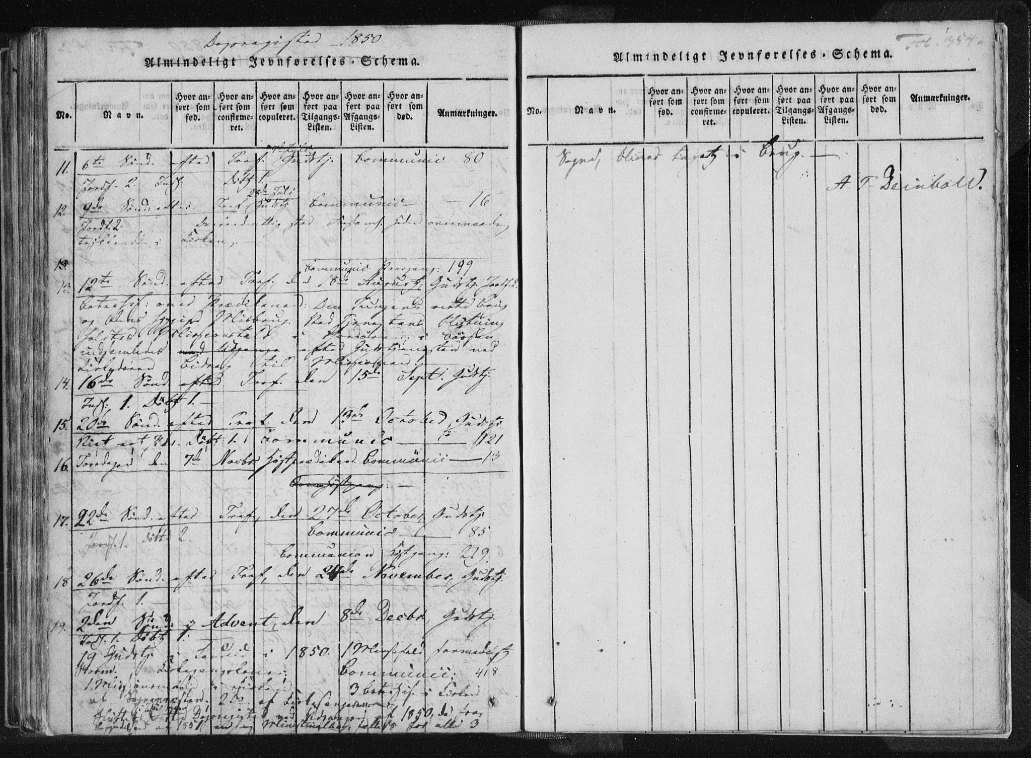 Vikedal sokneprestkontor, AV/SAST-A-101840/01/IV: Parish register (official) no. A 4, 1816-1850, p. 354