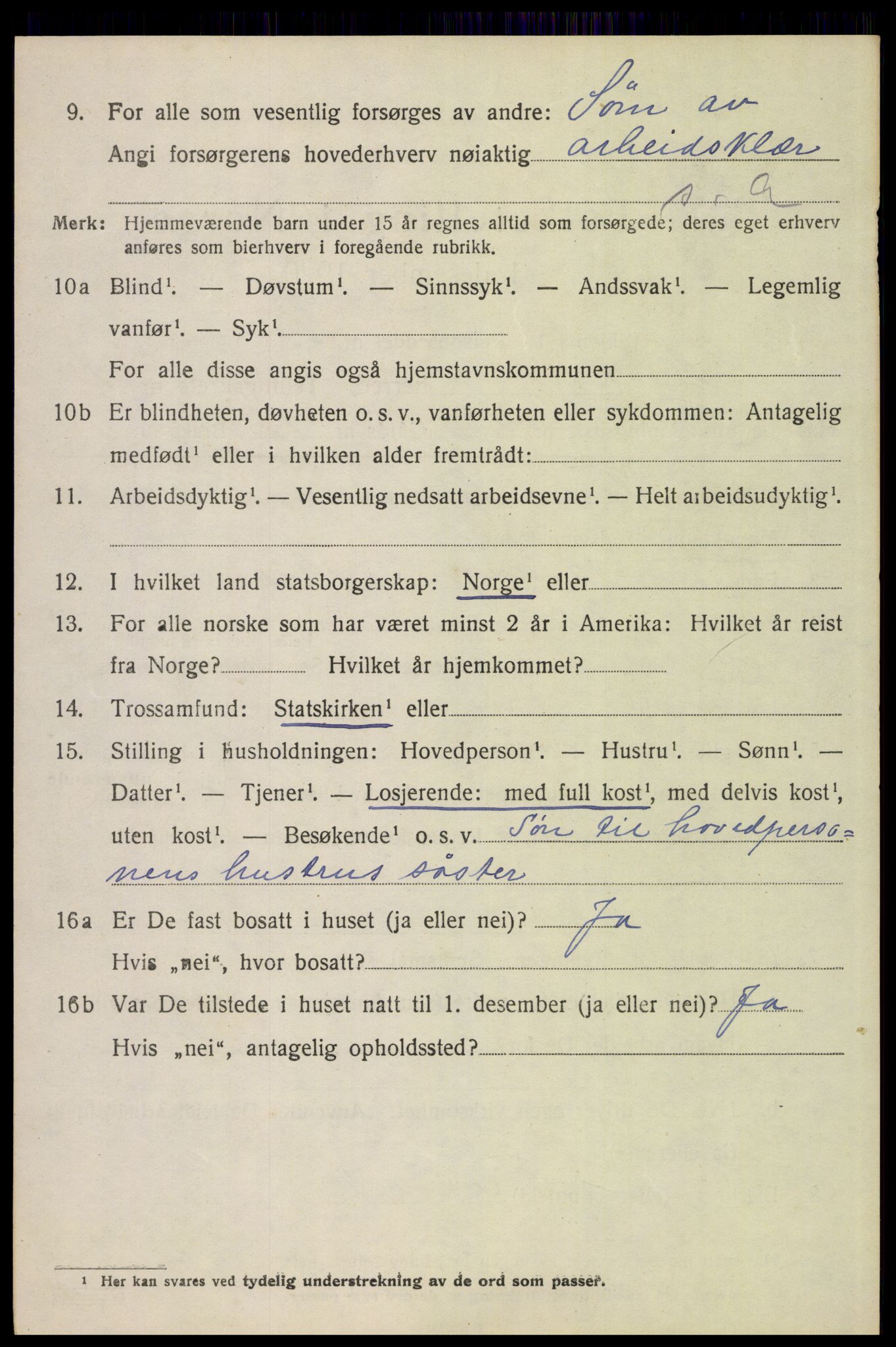 SAH, 1920 census for Elverum, 1920, p. 4039