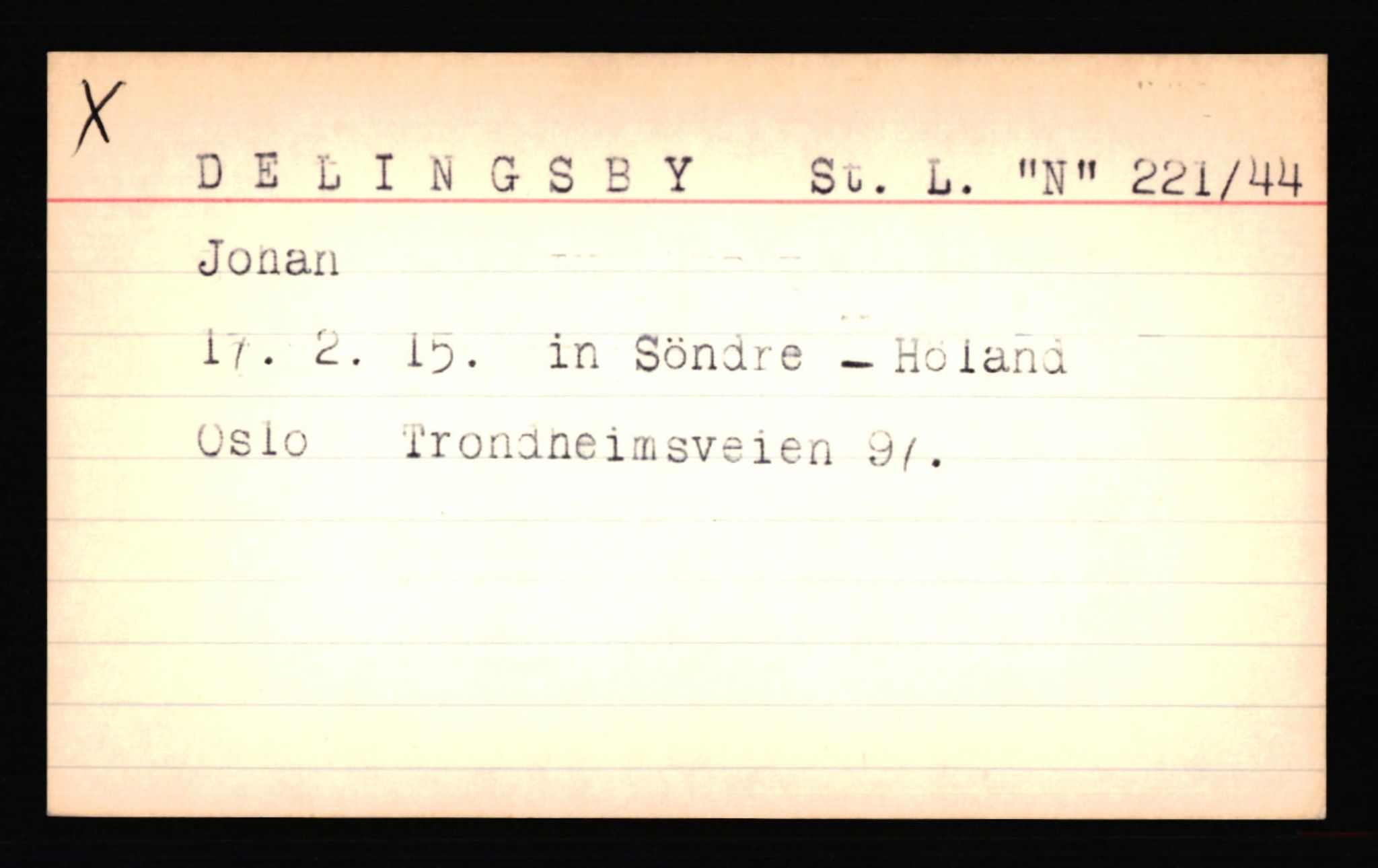 SS- und Polizeigericht Nord (IX), AV/RA-RAFA-3182/0001/C/Ca/L0002: kartotekkort for personer alfabetisk på etternavn: D-H, 1940-1945, p. 57