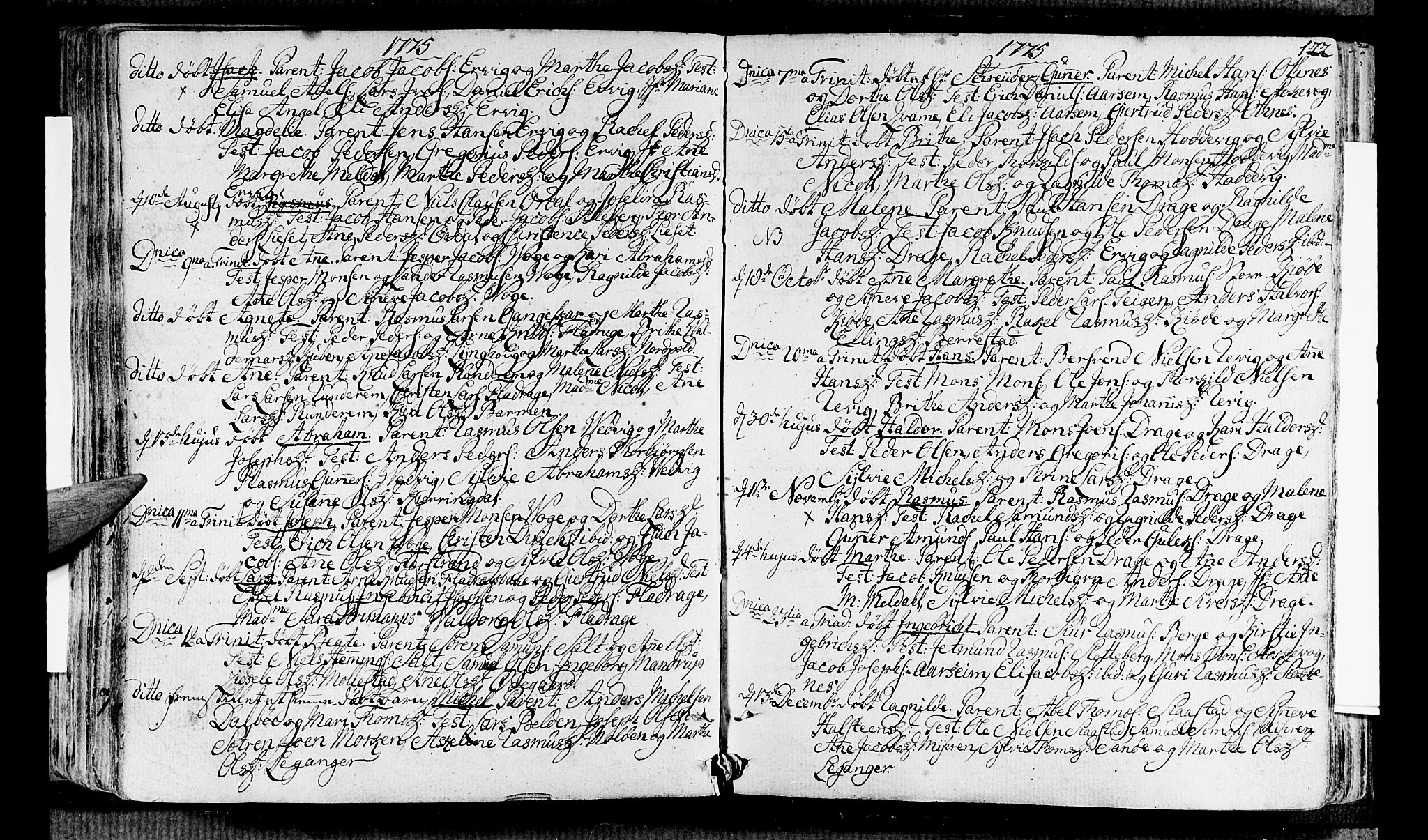 Selje sokneprestembete, SAB/A-99938/H/Ha/Haa/Haaa: Parish register (official) no. A 5, 1760-1782, p. 122