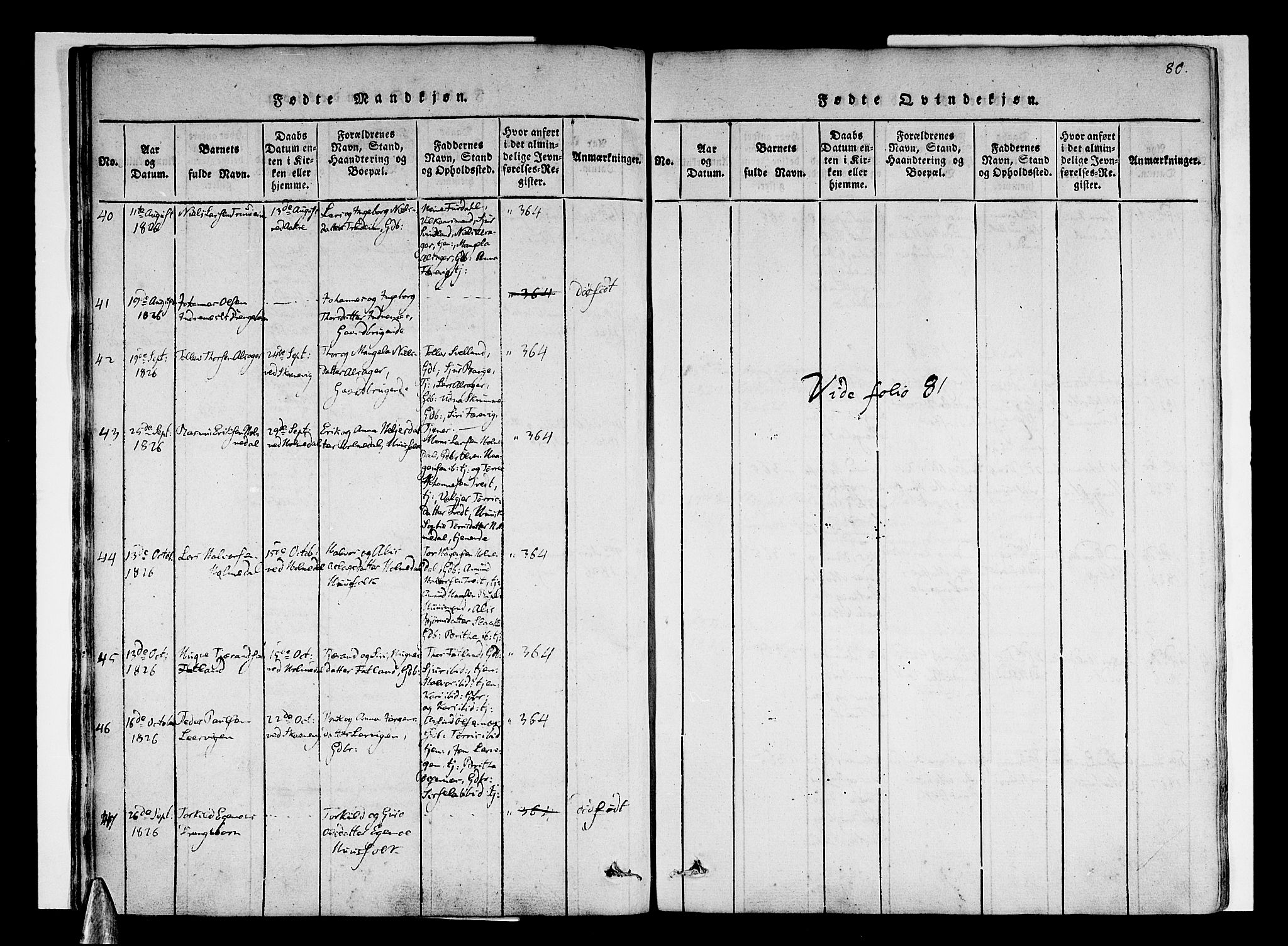 Skånevik sokneprestembete, AV/SAB-A-77801/H/Haa: Parish register (official) no. A 3, 1815-1828, p. 80