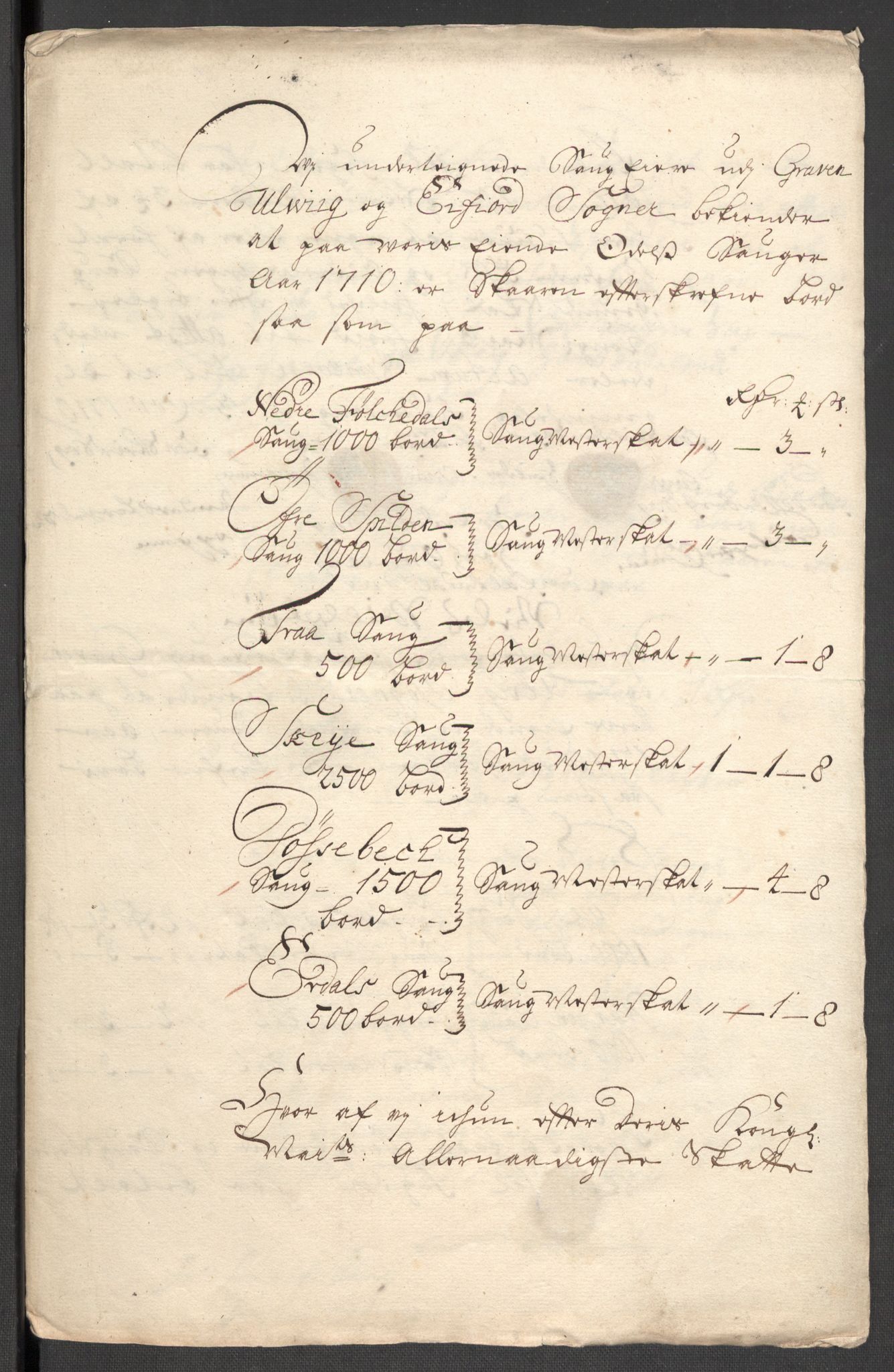 Rentekammeret inntil 1814, Reviderte regnskaper, Fogderegnskap, AV/RA-EA-4092/R48/L2986: Fogderegnskap Sunnhordland og Hardanger, 1709-1710, p. 539