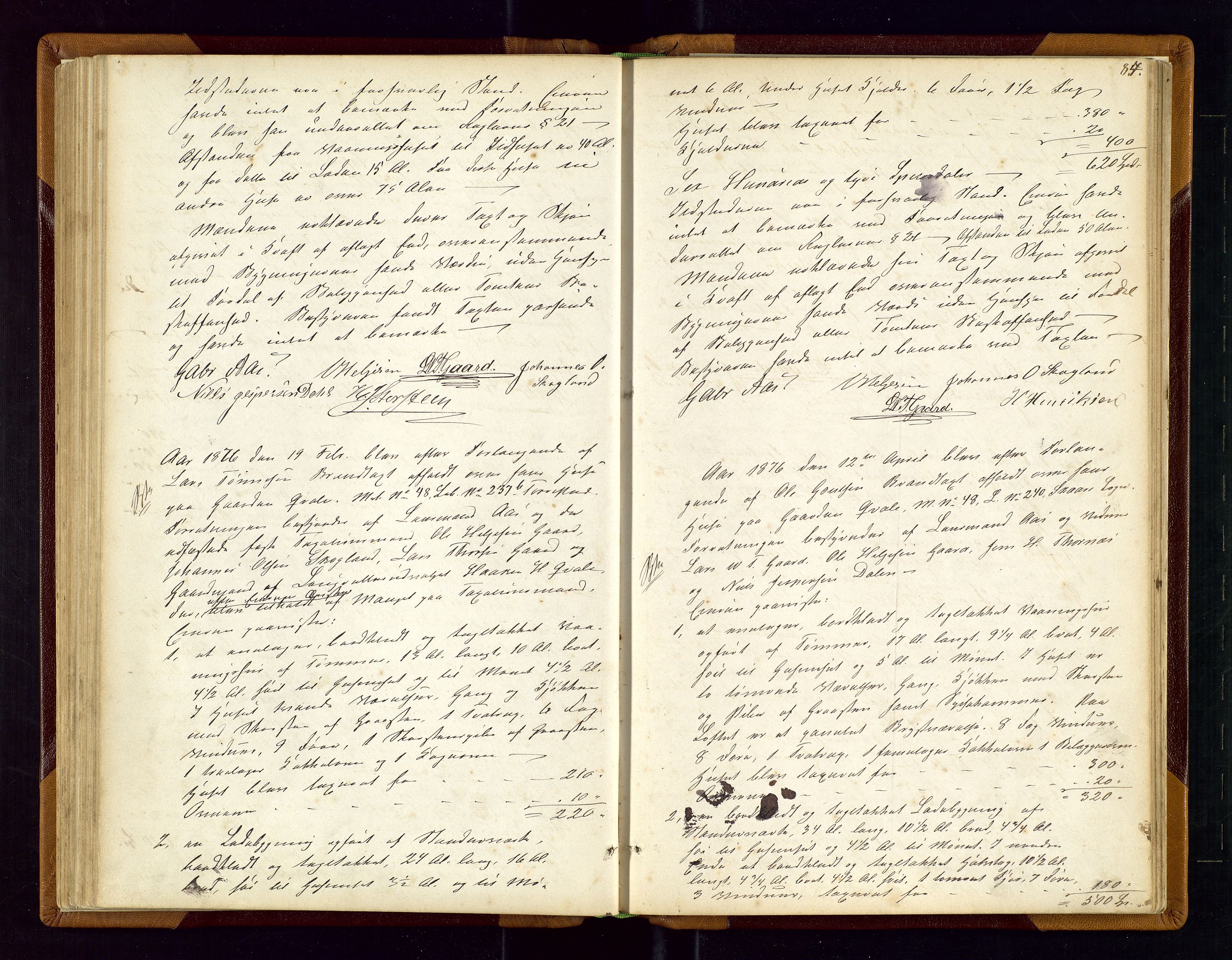 Torvestad lensmannskontor, AV/SAST-A-100307/1/Goa/L0001: "Brandtaxationsprotokol for Torvestad Thinglag", 1867-1883, p. 83b-84a