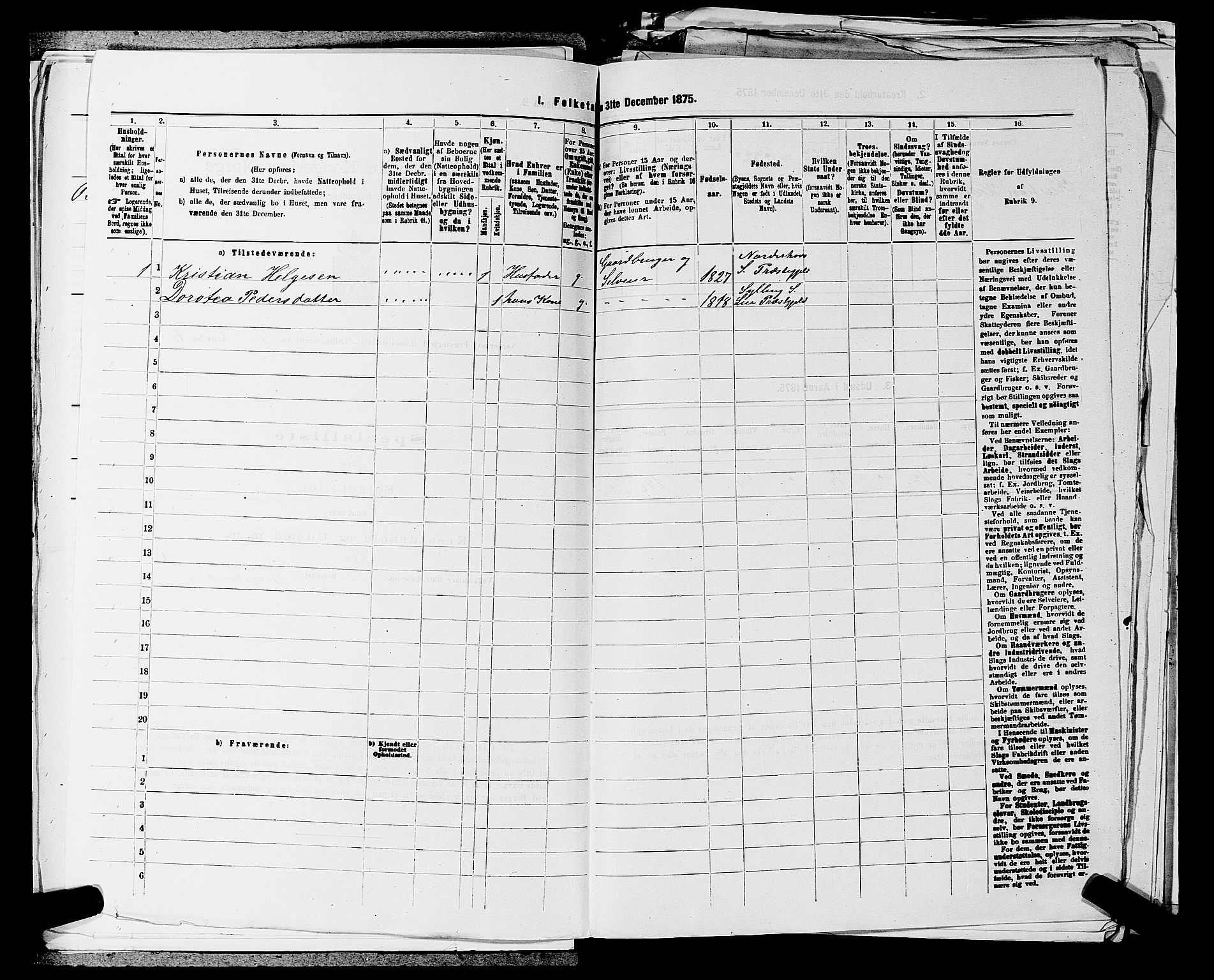 SAKO, 1875 census for 0613L Norderhov/Norderhov, Haug og Lunder, 1875, p. 1485