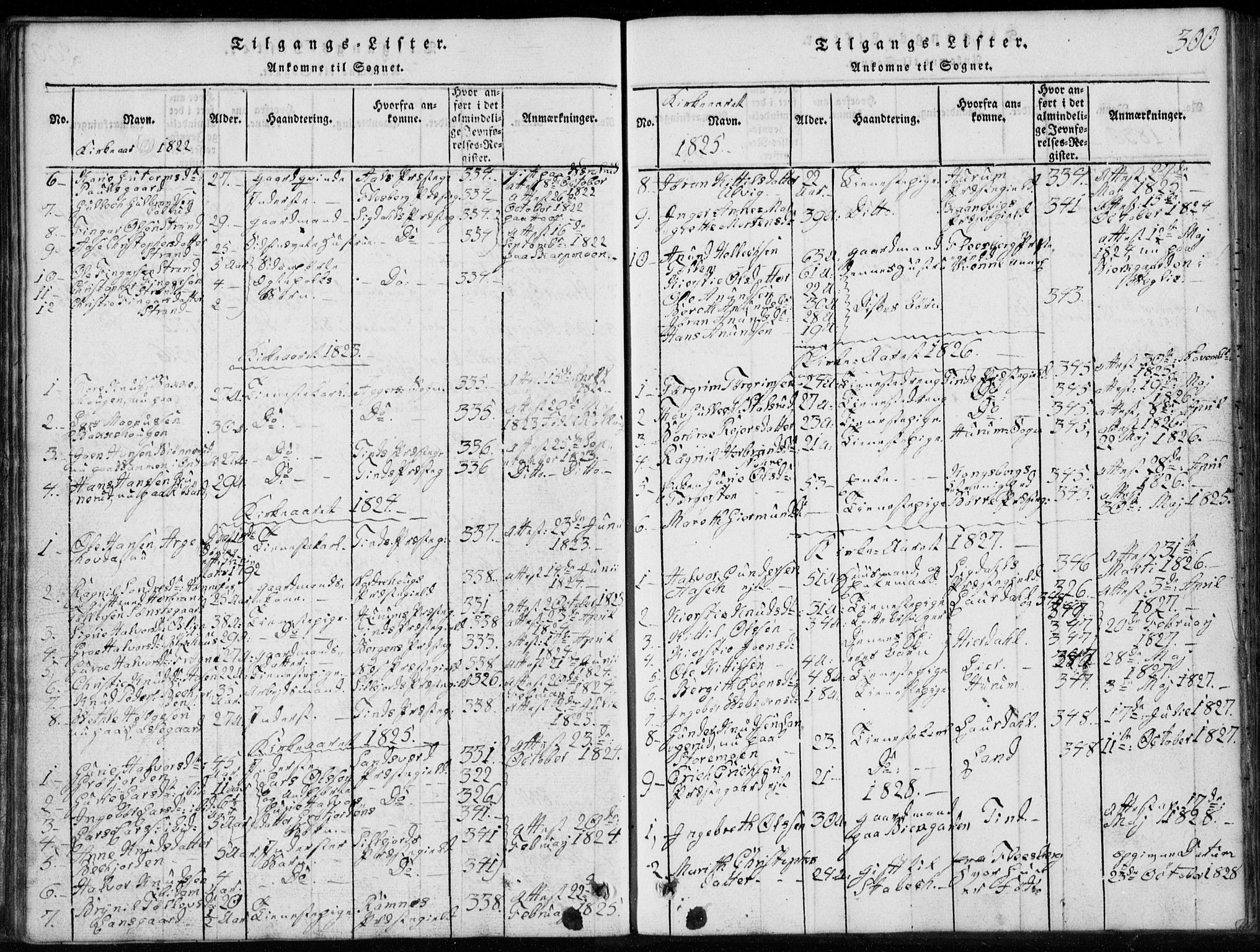 Rollag kirkebøker, SAKO/A-240/G/Ga/L0001: Parish register (copy) no. I 1, 1814-1831, p. 300