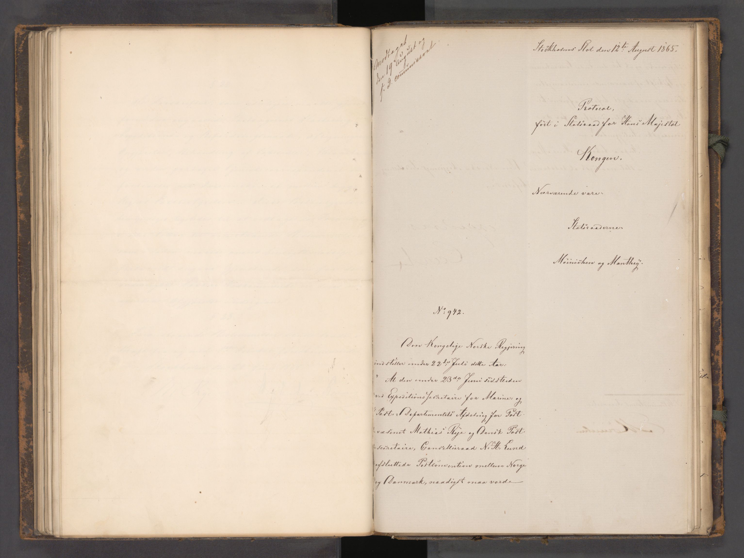 Statsrådssekretariatet, AV/RA-S-1001/A/Ab/L0104: Kgl. res. nr. 724-1001b, 2. halvår, 1865