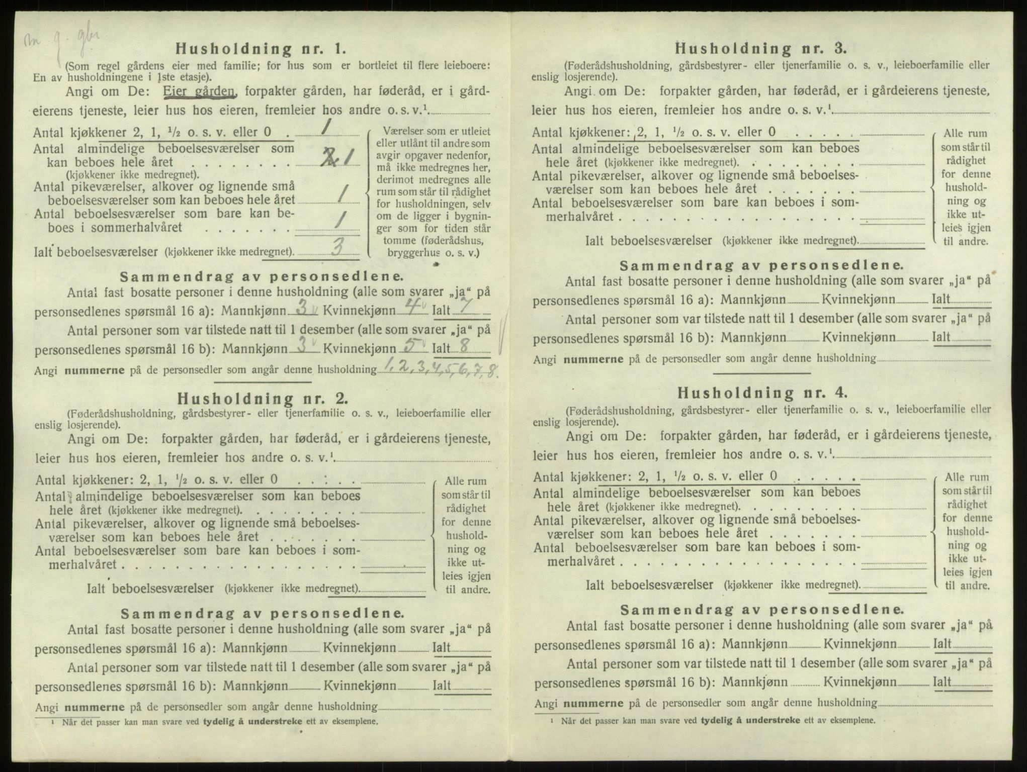 SAB, 1920 census for Breim, 1920, p. 54