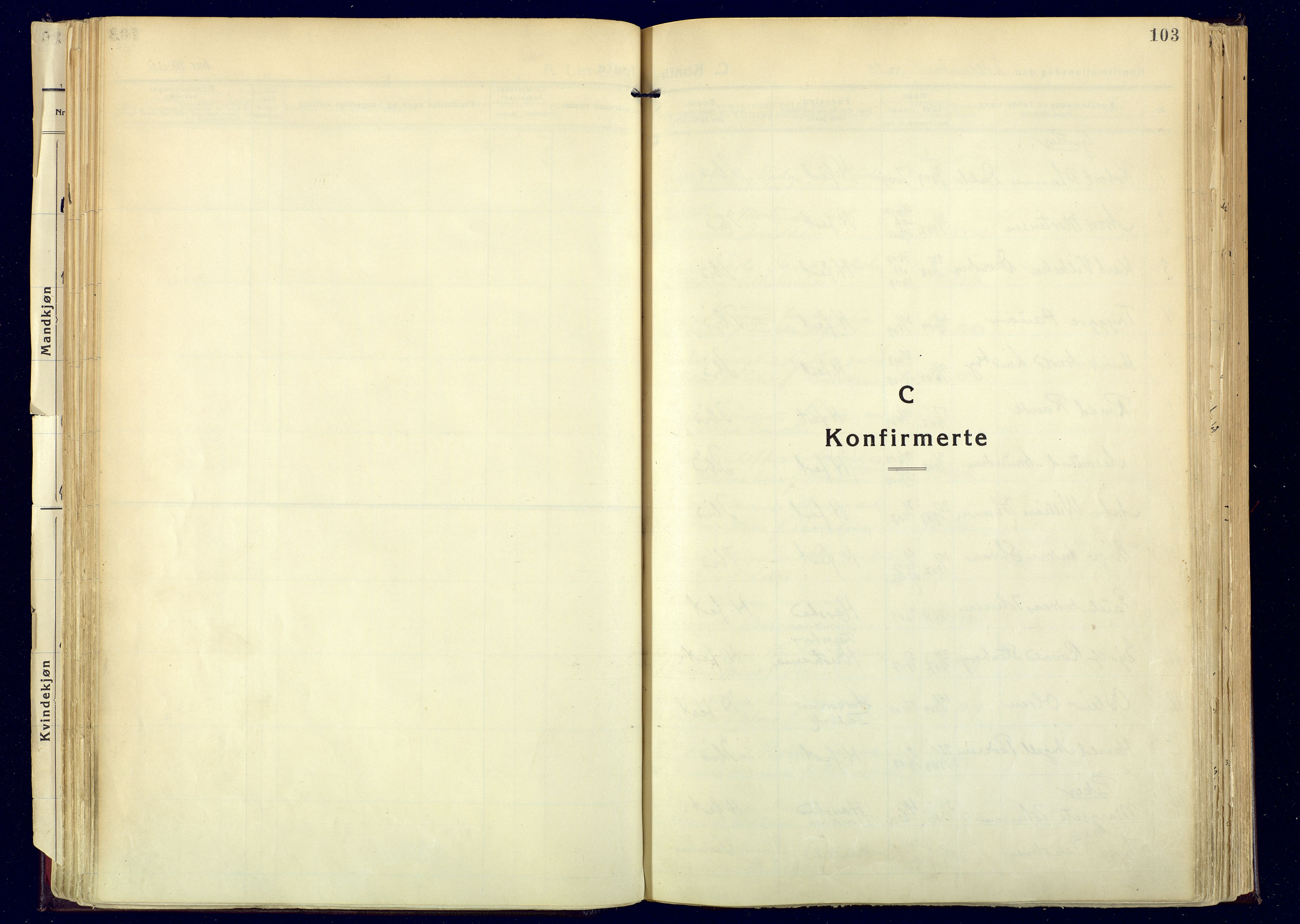Hammerfest sokneprestkontor, SATØ/S-1347: Parish register (official) no. 17, 1923-1933, p. 103