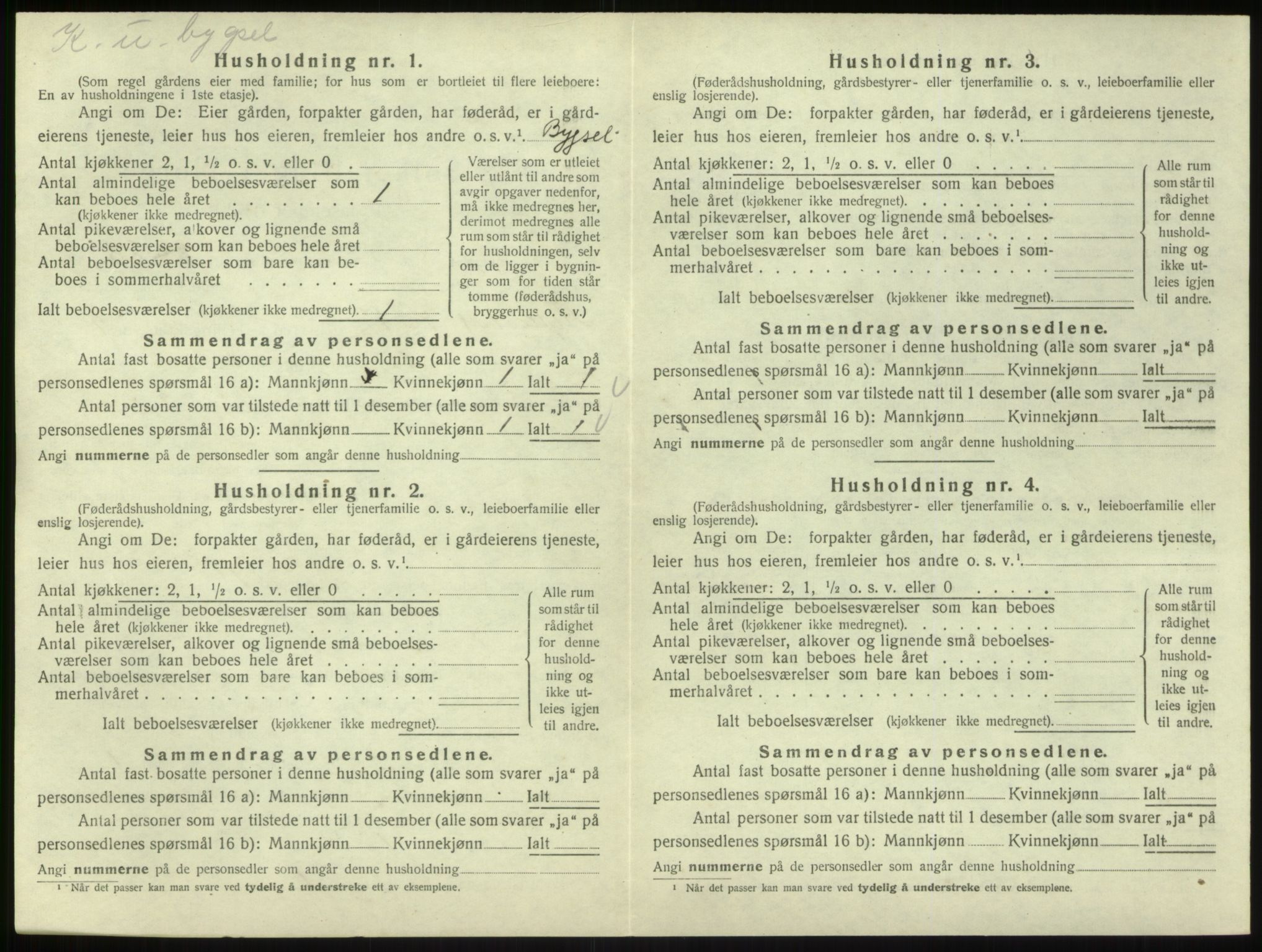 SAB, 1920 census for Hyllestad, 1920, p. 560
