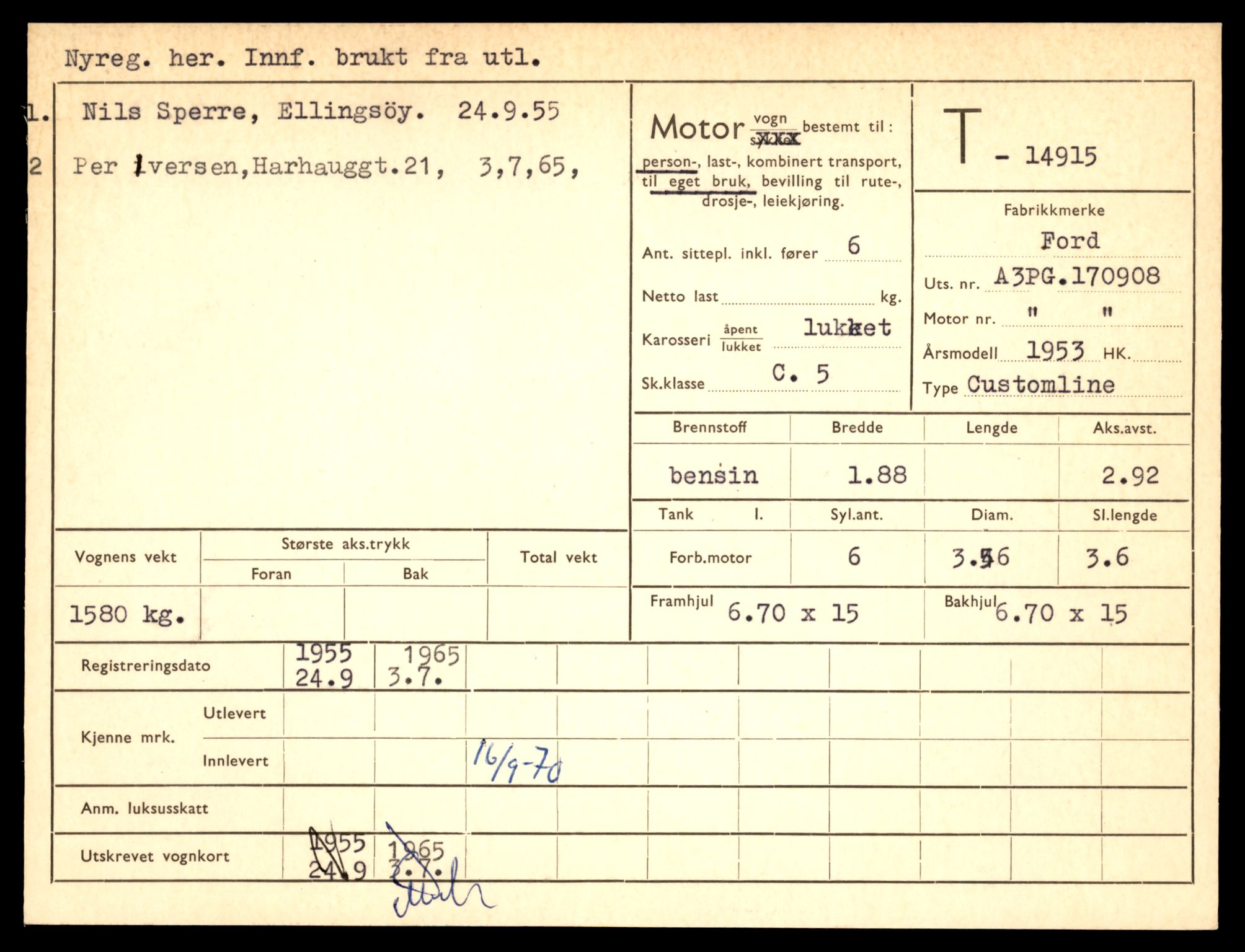 Møre og Romsdal vegkontor - Ålesund trafikkstasjon, AV/SAT-A-4099/F/Fe/L0049: Registreringskort for kjøretøy T 14864 - T 18613, 1927-1998, p. 1185