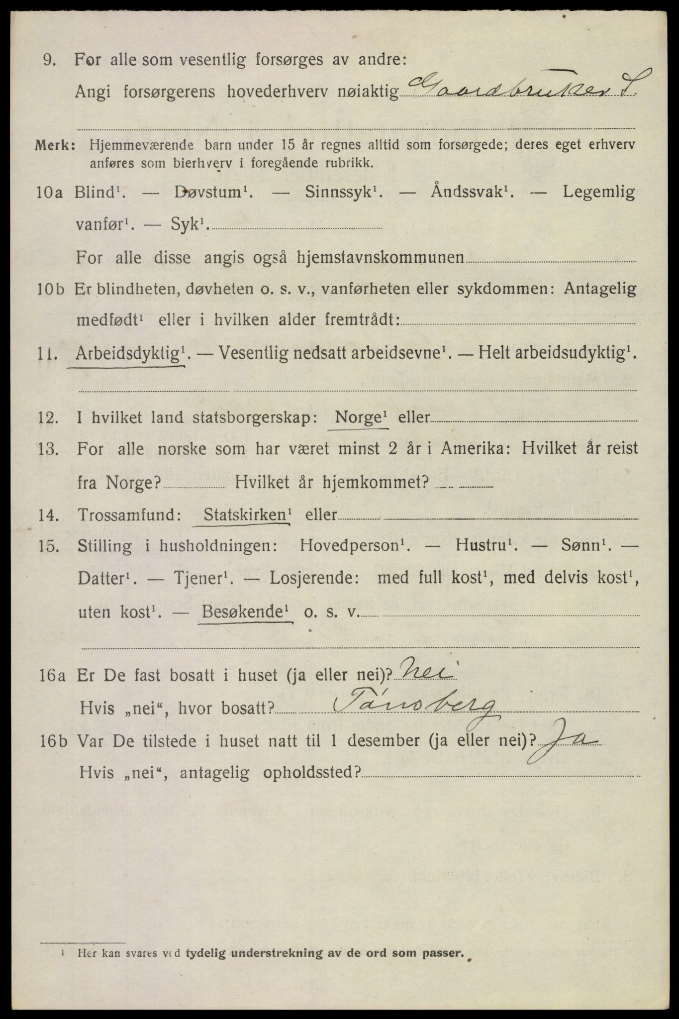 SAKO, 1920 census for Ramnes, 1920, p. 1475