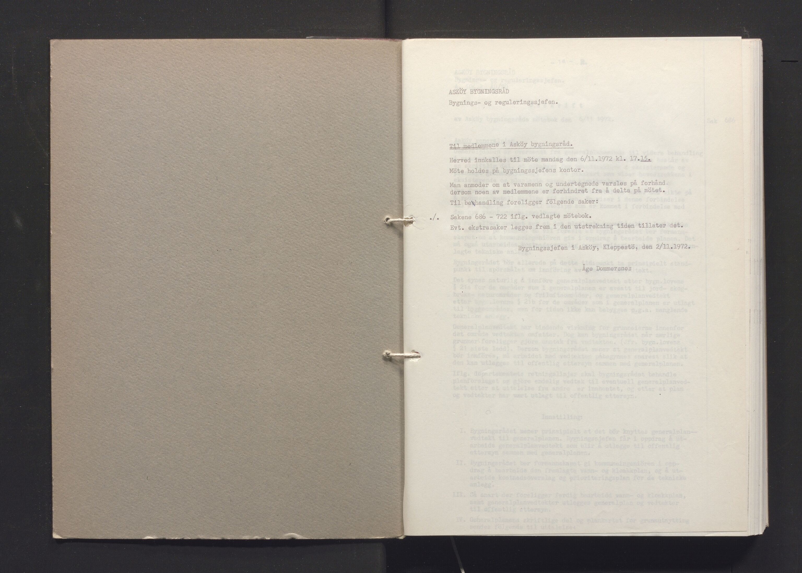 Askøy kommune. Bygningsrådet, IKAH/1247-511/A/Aa/L0018: Møtebok Askøy bygningsråd, 1972