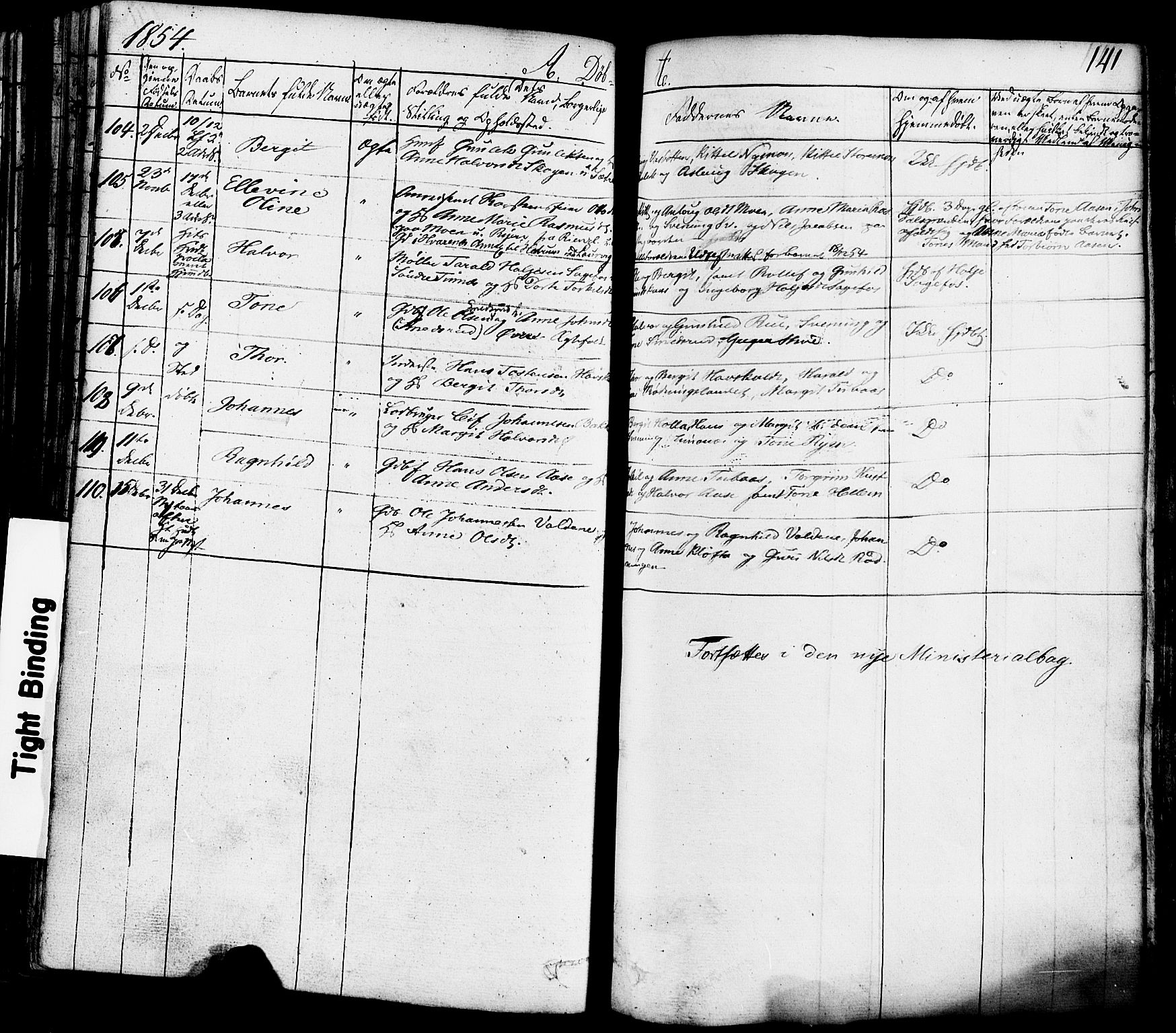 Heddal kirkebøker, SAKO/A-268/F/Fa/L0006: Parish register (official) no. I 6, 1837-1854, p. 141
