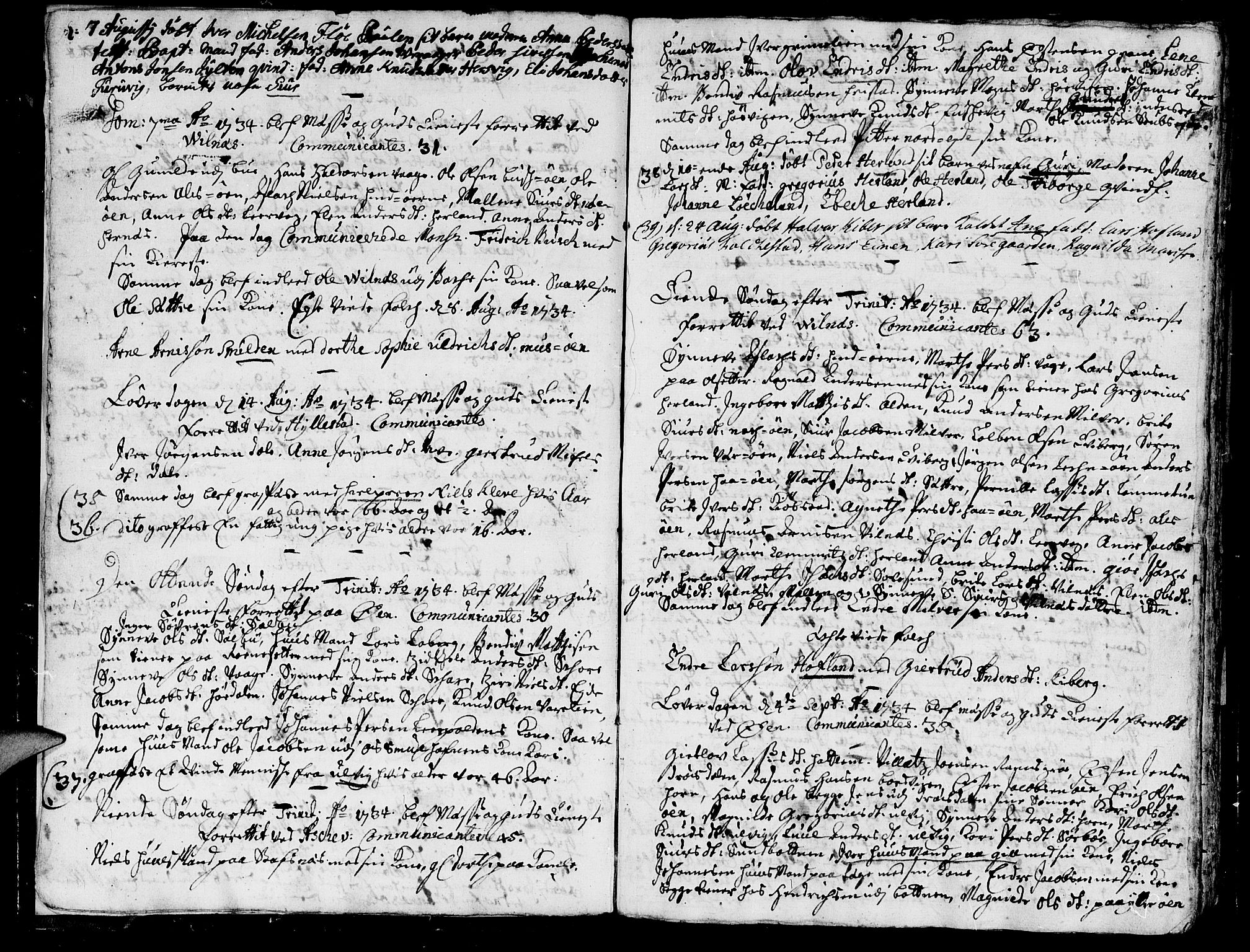 Askvoll sokneprestembete, AV/SAB-A-79501/H/Haa/Haaa/L0006: Parish register (official) no. A 6, 1734-1738, p. 5