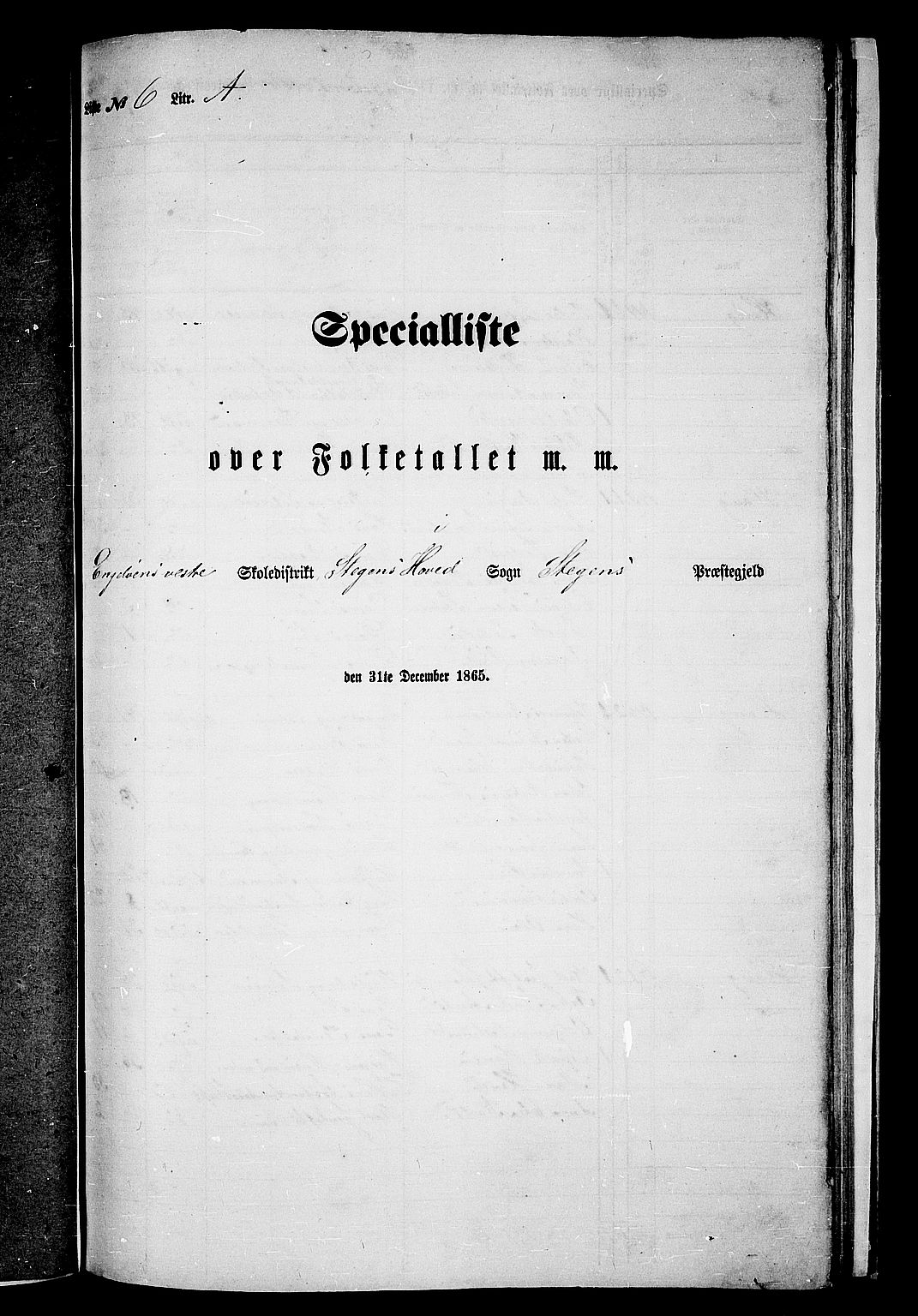 RA, 1865 census for Steigen, 1865, p. 88