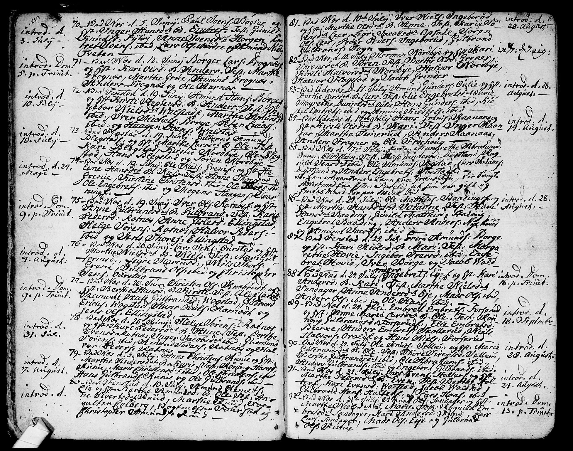 Nes prestekontor Kirkebøker, SAO/A-10410/F/Fa/L0004: Parish register (official) no. I 4, 1781-1816, p. 16