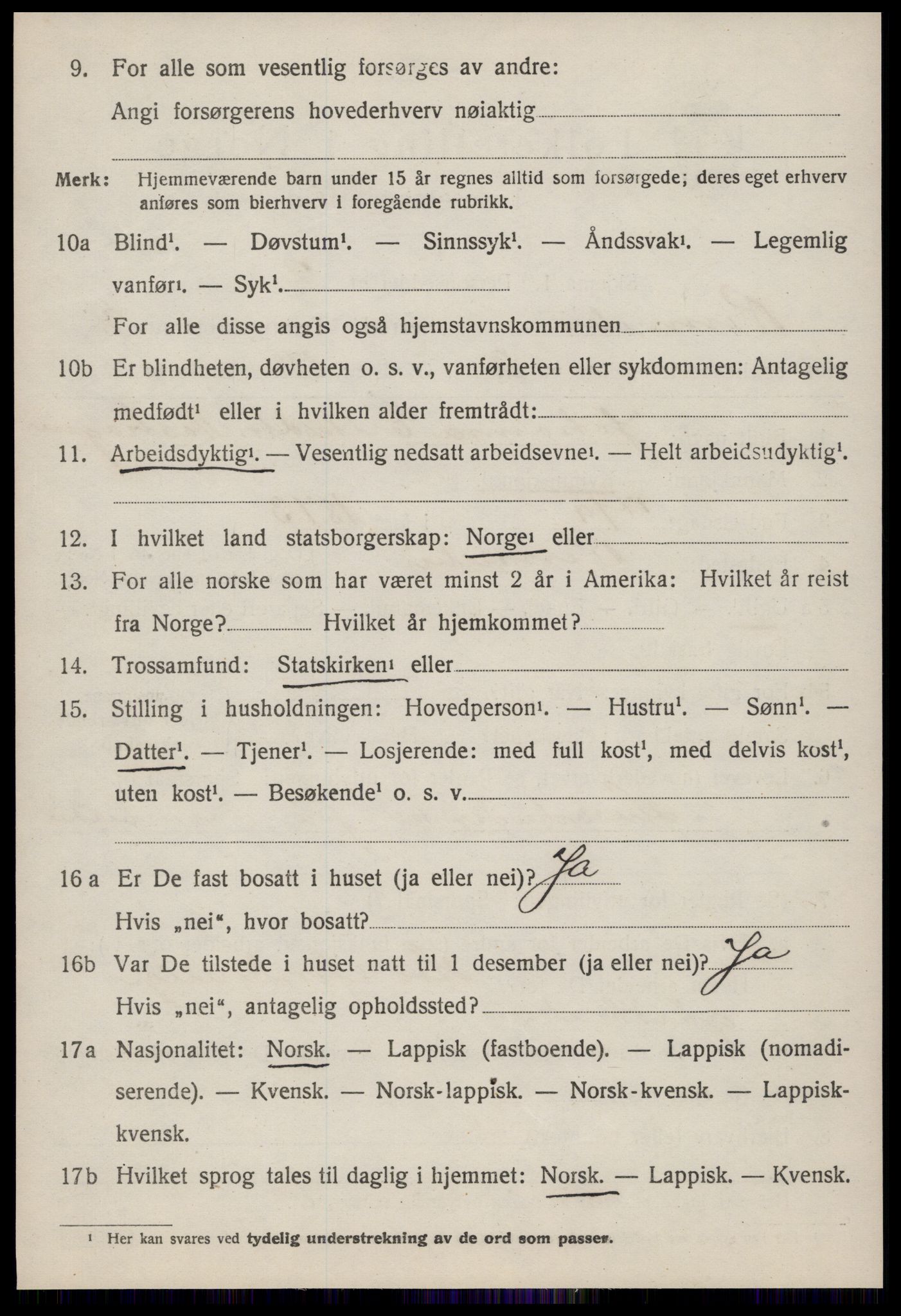 SAT, 1920 census for Rennebu, 1920, p. 5837