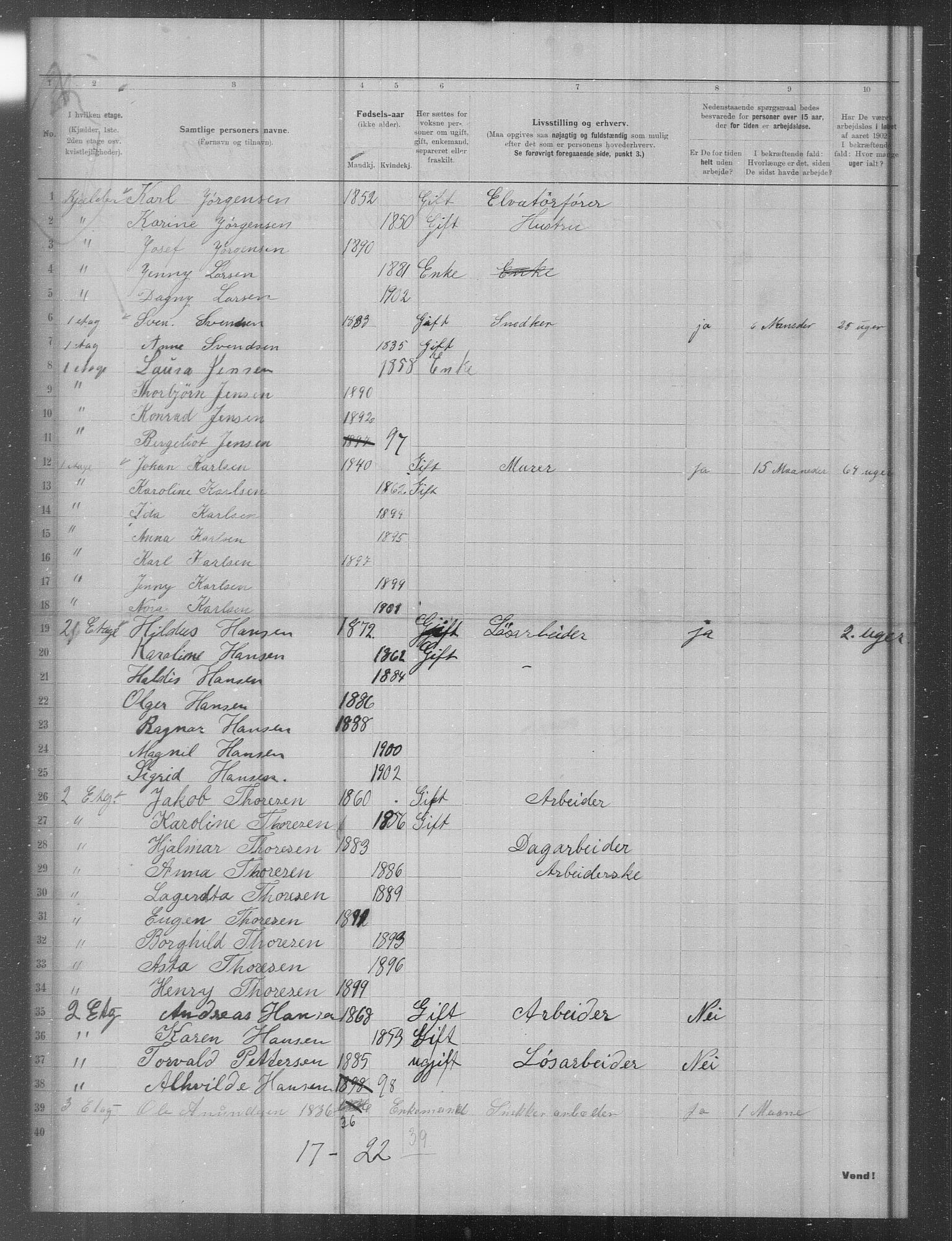 OBA, Municipal Census 1902 for Kristiania, 1902, p. 13492