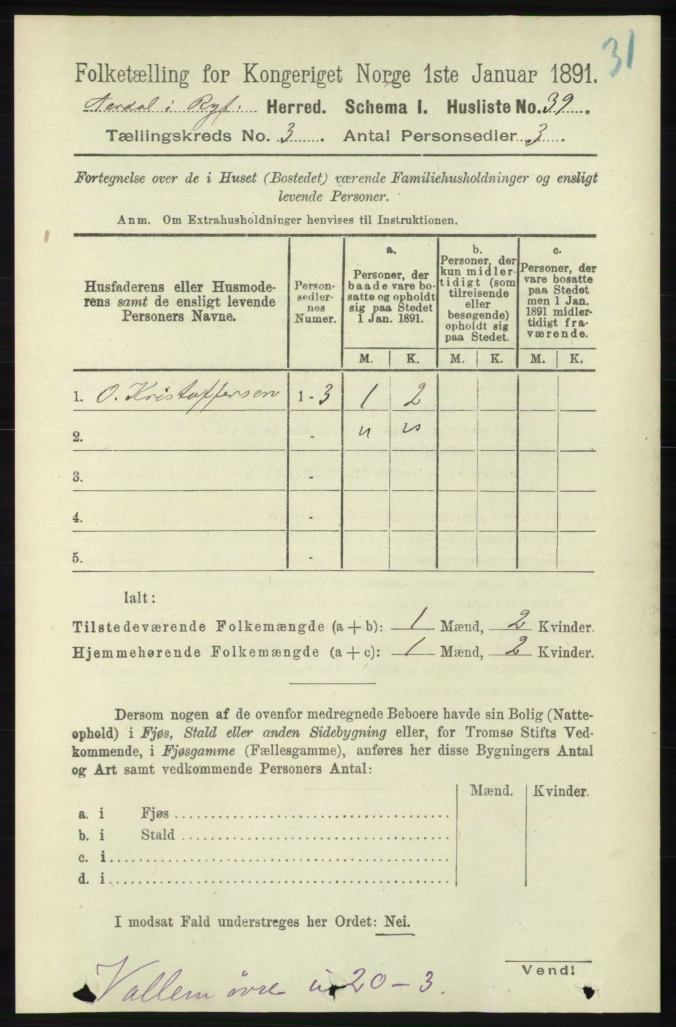 RA, 1891 census for 1131 Årdal, 1891, p. 820