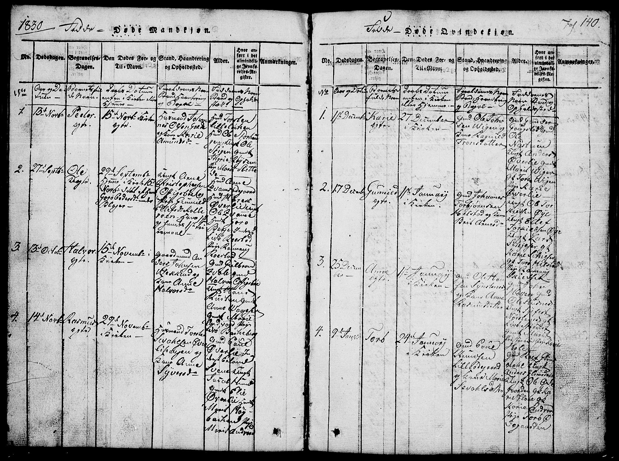 Lom prestekontor, SAH/PREST-070/L/L0001: Parish register (copy) no. 1, 1815-1836, p. 140