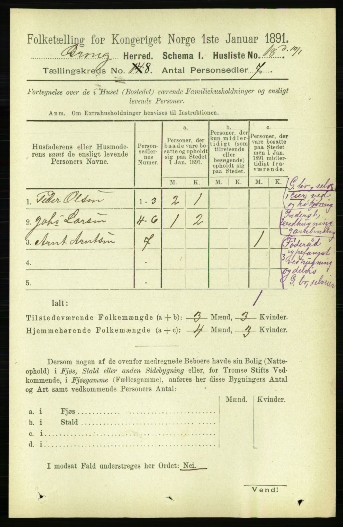 RA, 1891 census for 1742 Grong, 1891, p. 2812