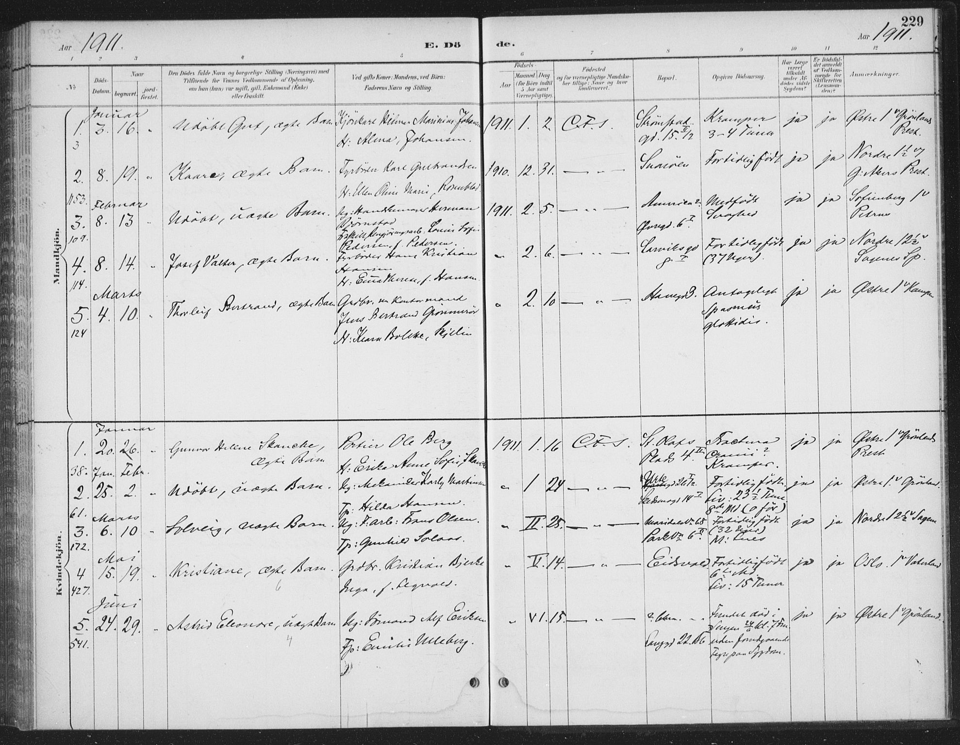 Rikshospitalet prestekontor Kirkebøker, AV/SAO-A-10309b/F/L0010: Parish register (official) no. 10, 1888-1912, p. 229