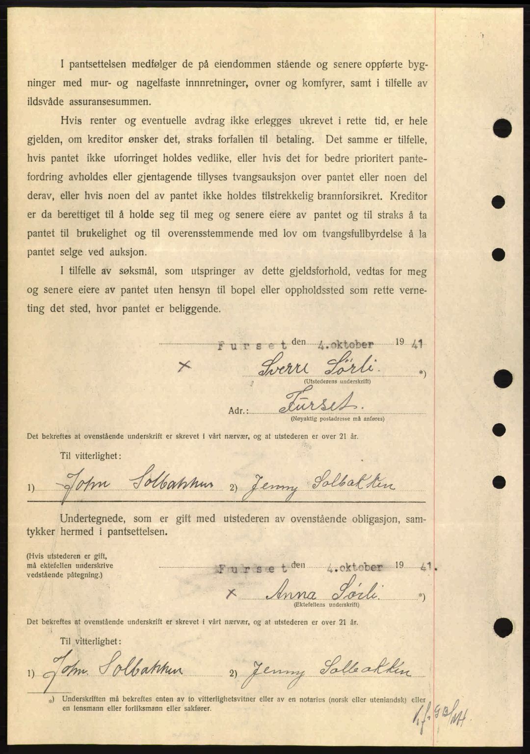 Nordmøre sorenskriveri, SAT/A-4132/1/2/2Ca: Mortgage book no. B88, 1941-1942, Diary no: : 1909/1941