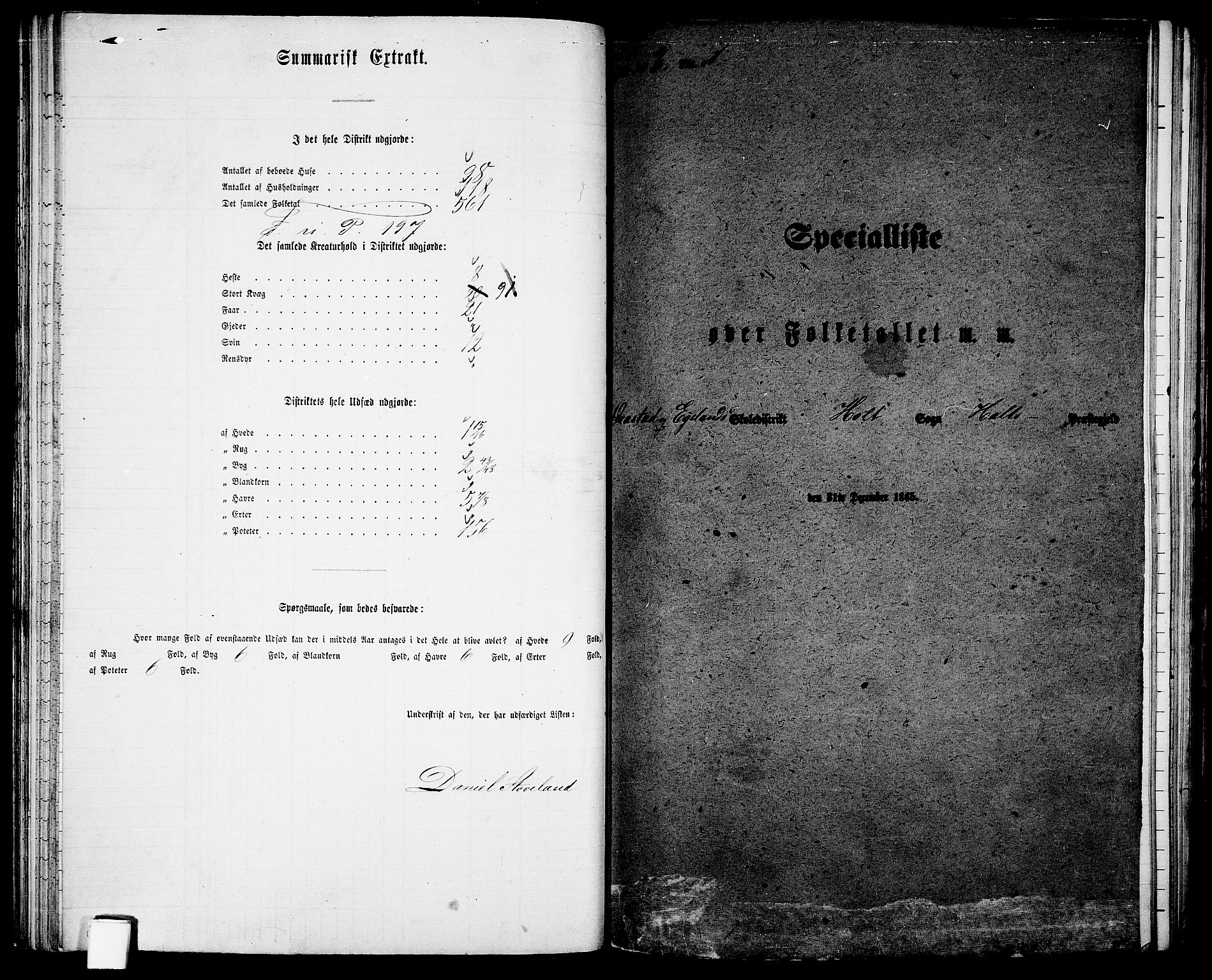 RA, 1865 census for Holt/Holt, 1865, p. 50