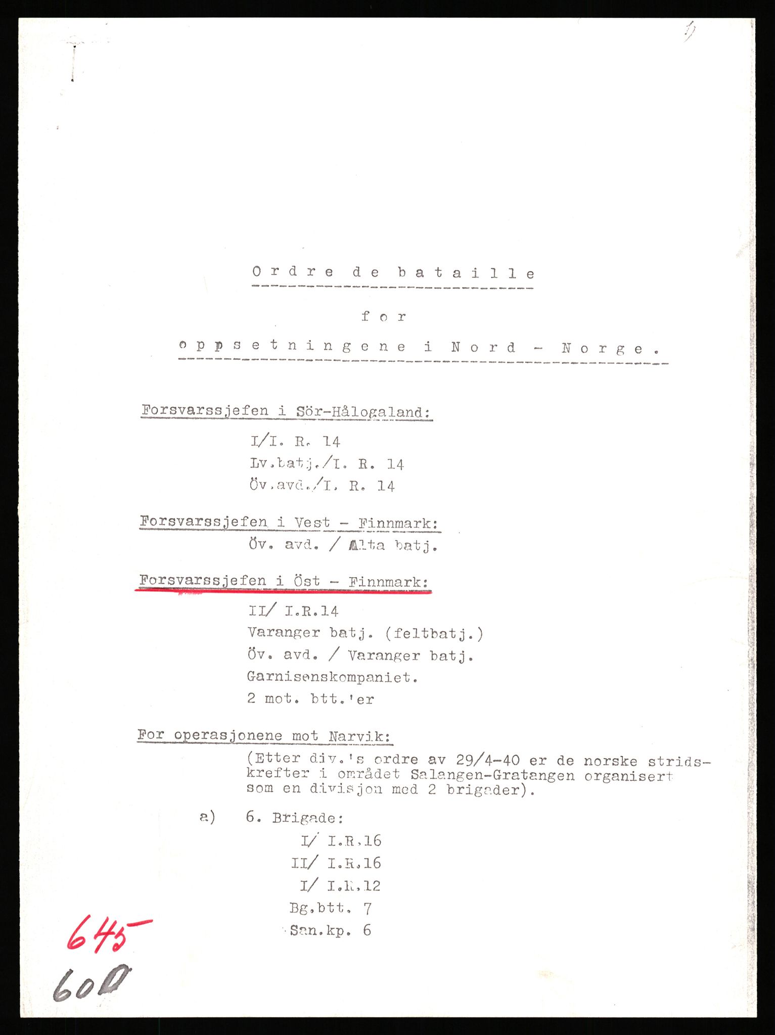 Forsvaret, Forsvarets krigshistoriske avdeling, AV/RA-RAFA-2017/Y/Yb/L0151: II-C-11-645  -  6. Divisjon: avsnittsjefen i Øst-Finnmark, 1940, p. 3