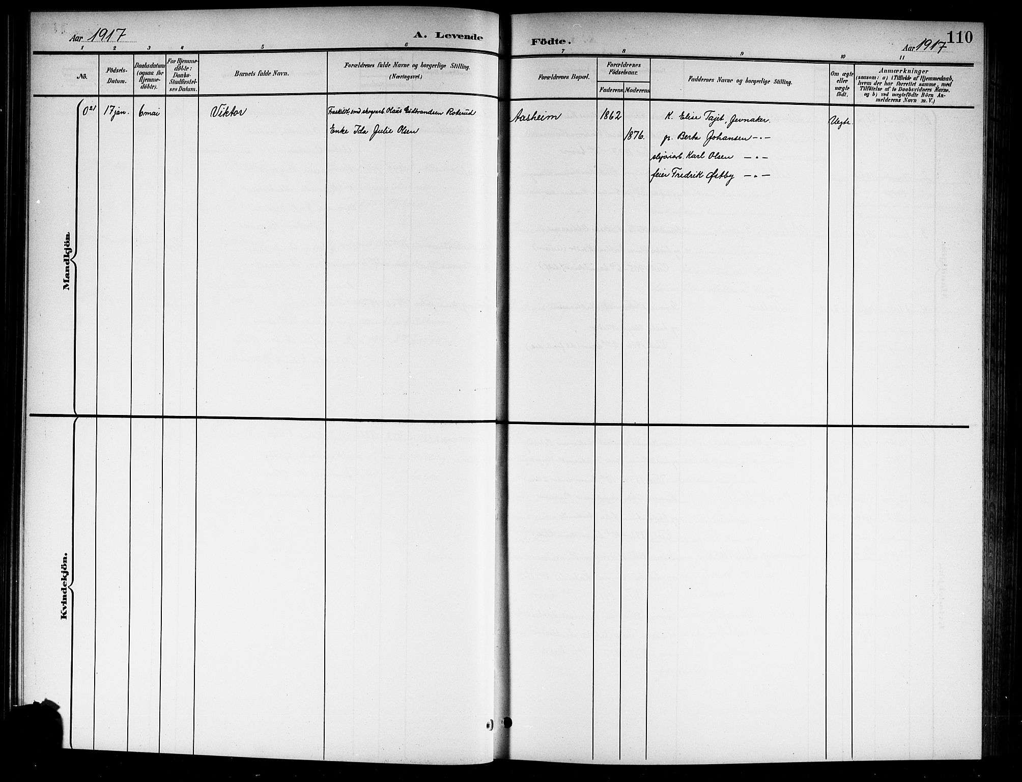 Norderhov kirkebøker, AV/SAKO-A-237/G/Gb/L0002: Parish register (copy) no. II 2, 1891-1921, p. 110