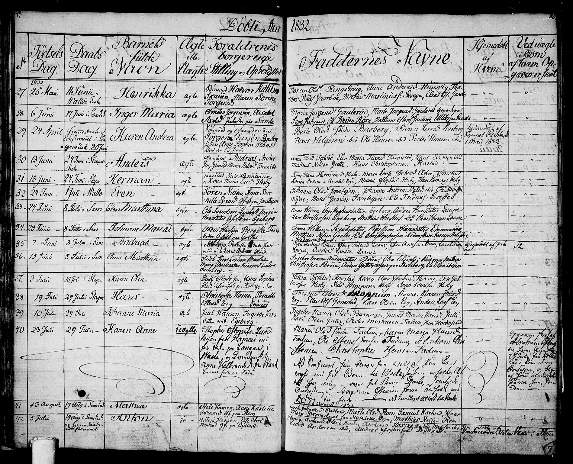 Sem kirkebøker, AV/SAKO-A-5/F/Fa/L0005: Parish register (official) no. I 5, 1825-1842, p. 79-80