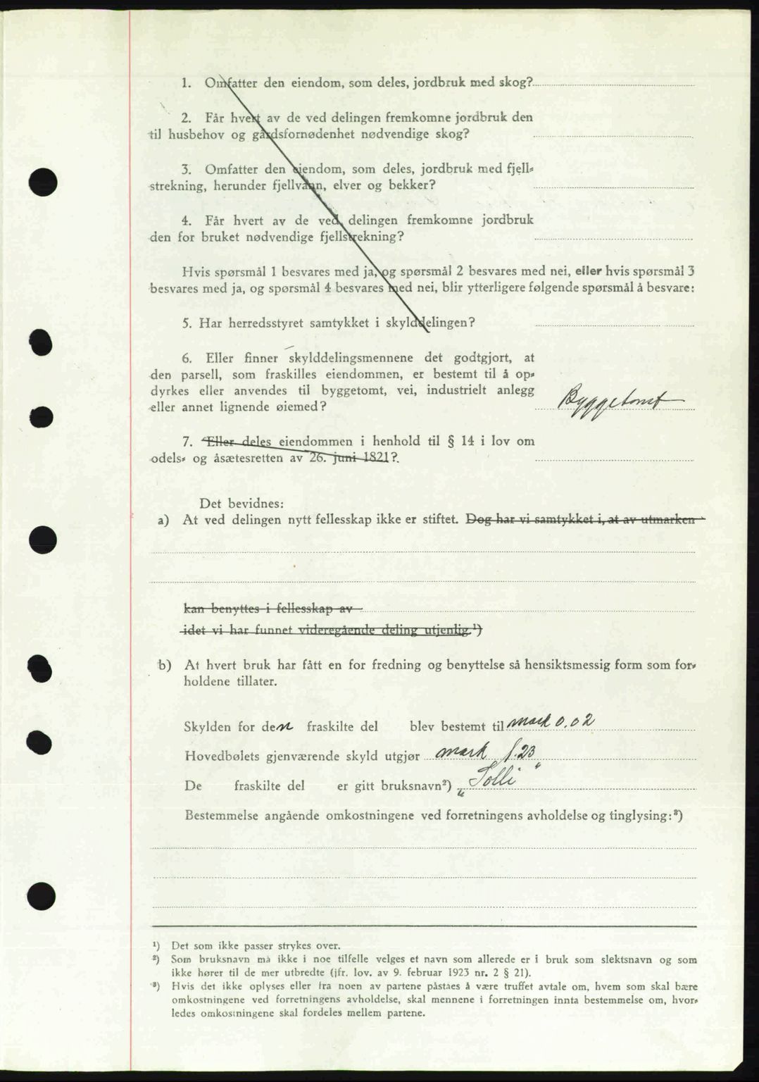 Midhordland sorenskriveri, SAB/A-3001/1/G/Gb/Gbj/L0022: Mortgage book no. A41-43, 1946-1946, Diary no: : 1954/1946