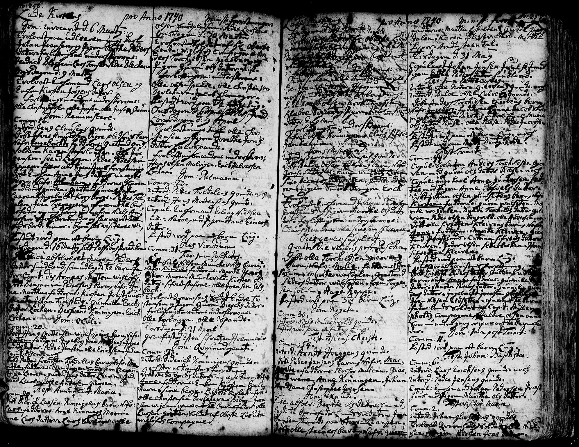 Ministerialprotokoller, klokkerbøker og fødselsregistre - Sør-Trøndelag, SAT/A-1456/606/L0275: Parish register (official) no. 606A01 /1, 1727-1780, p. 256-257