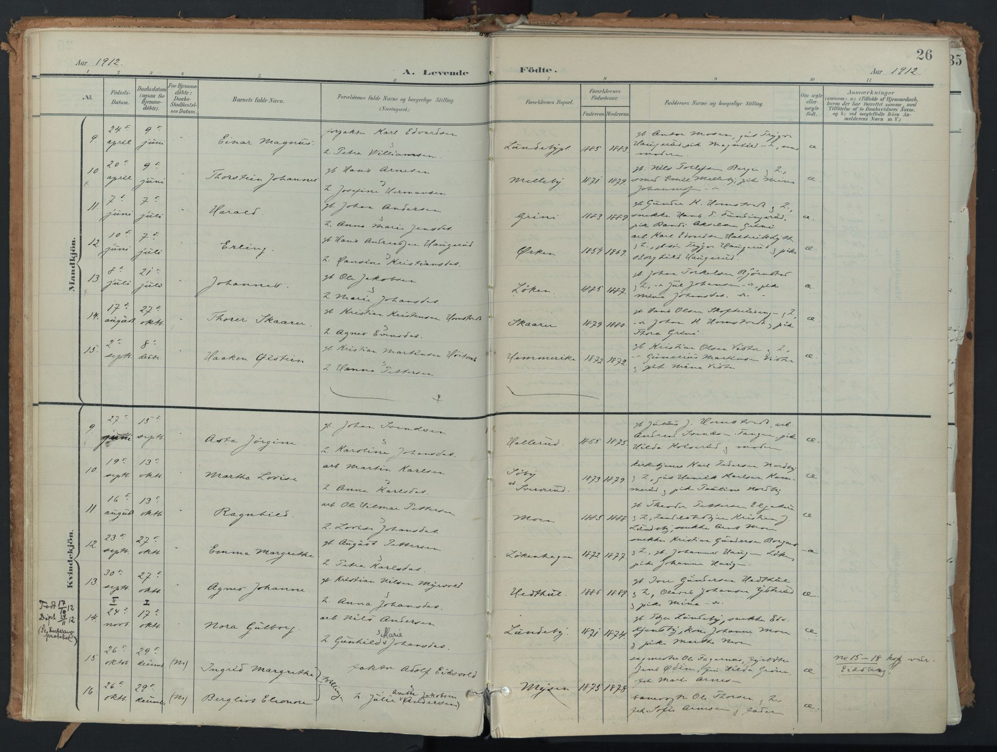Eidsberg prestekontor Kirkebøker, AV/SAO-A-10905/F/Fb/L0002: Parish register (official) no. II 2, 1901-1933, p. 26